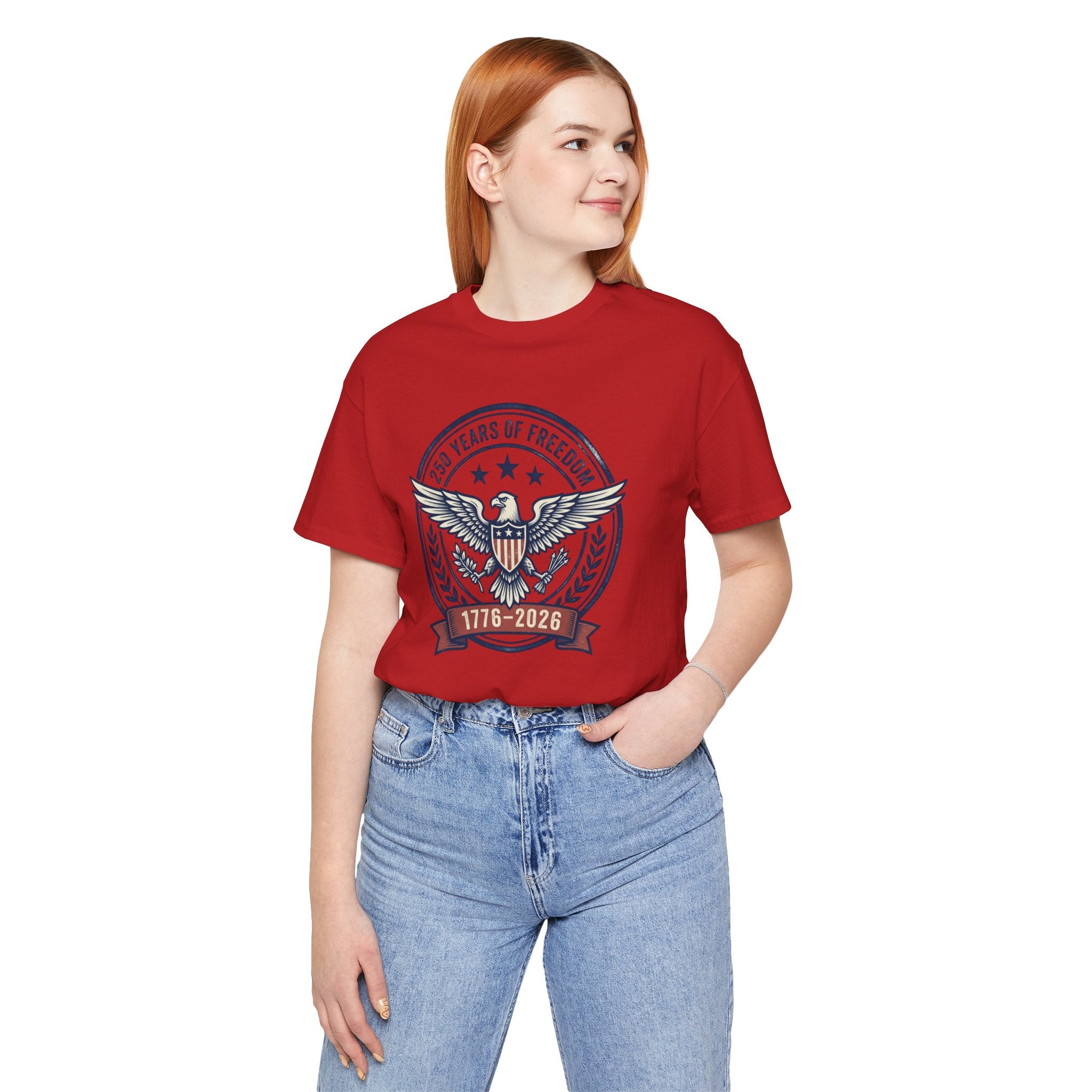 1776–2026 Eagle Crest T-Shirt | Retro Americana 4th of July, Stars & Stripes