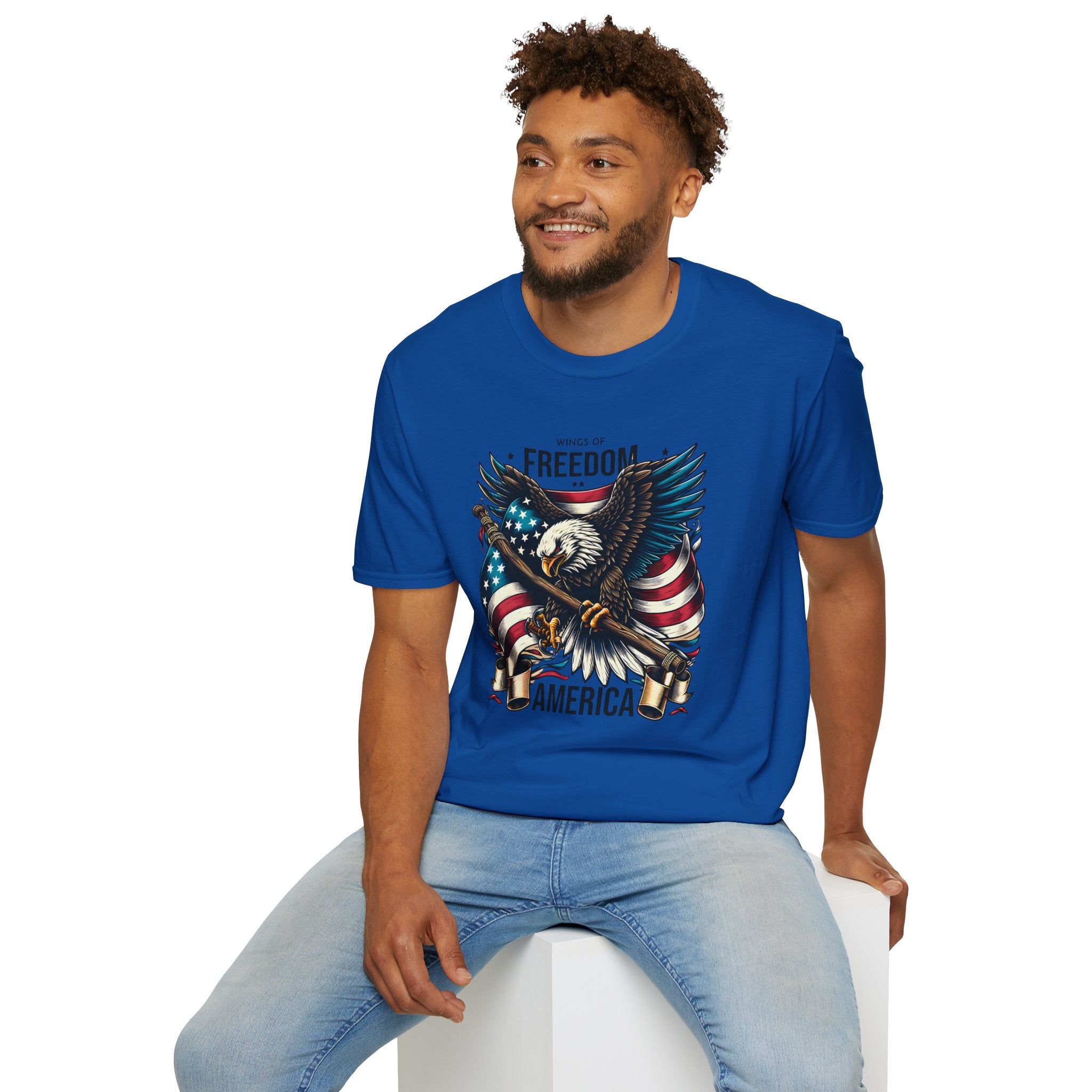 Freedom Eagle T-Shirt — American Flag USA Patriotic Tee (America)