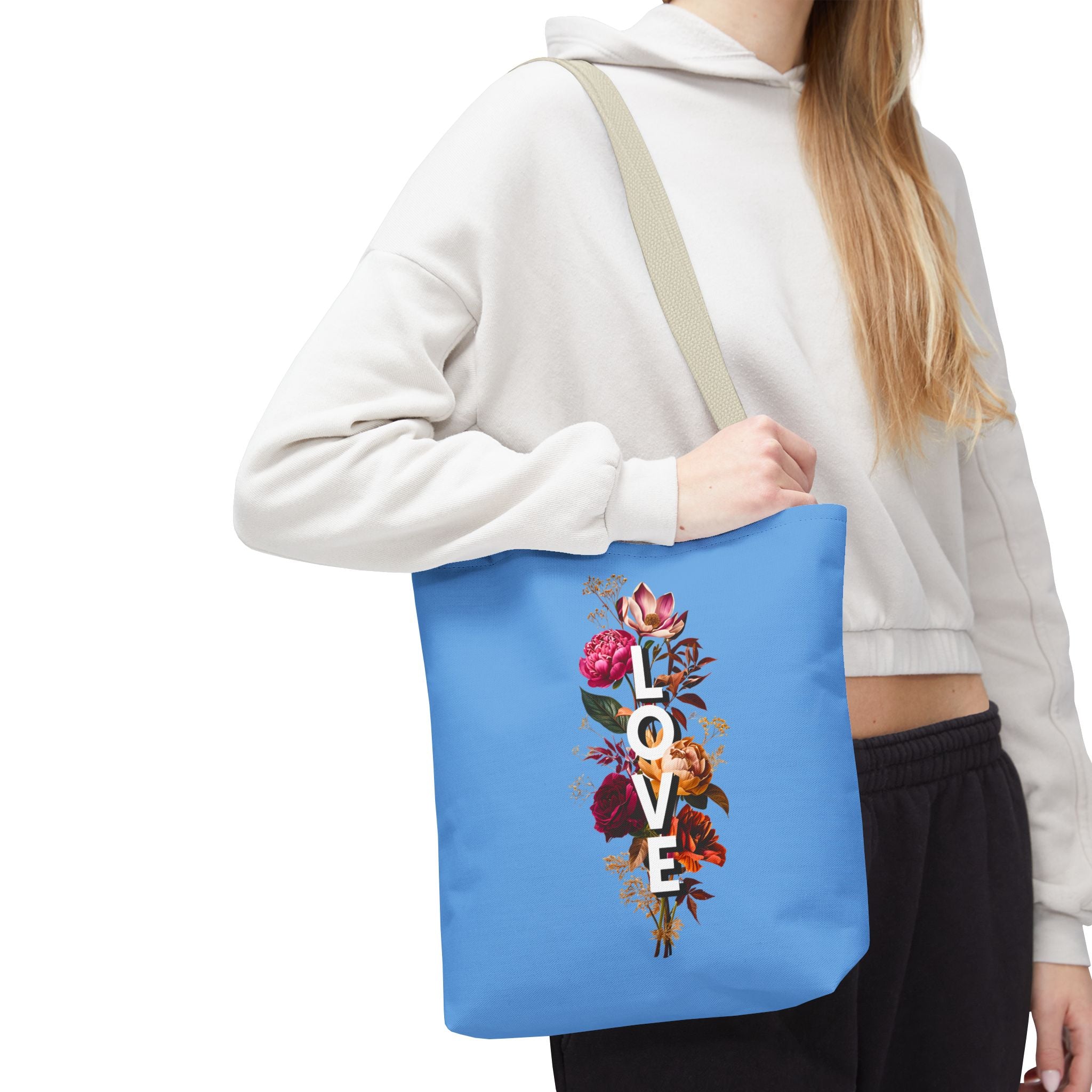 Floral Love Tote Bag - Colorful AOP Design for Everyday Style