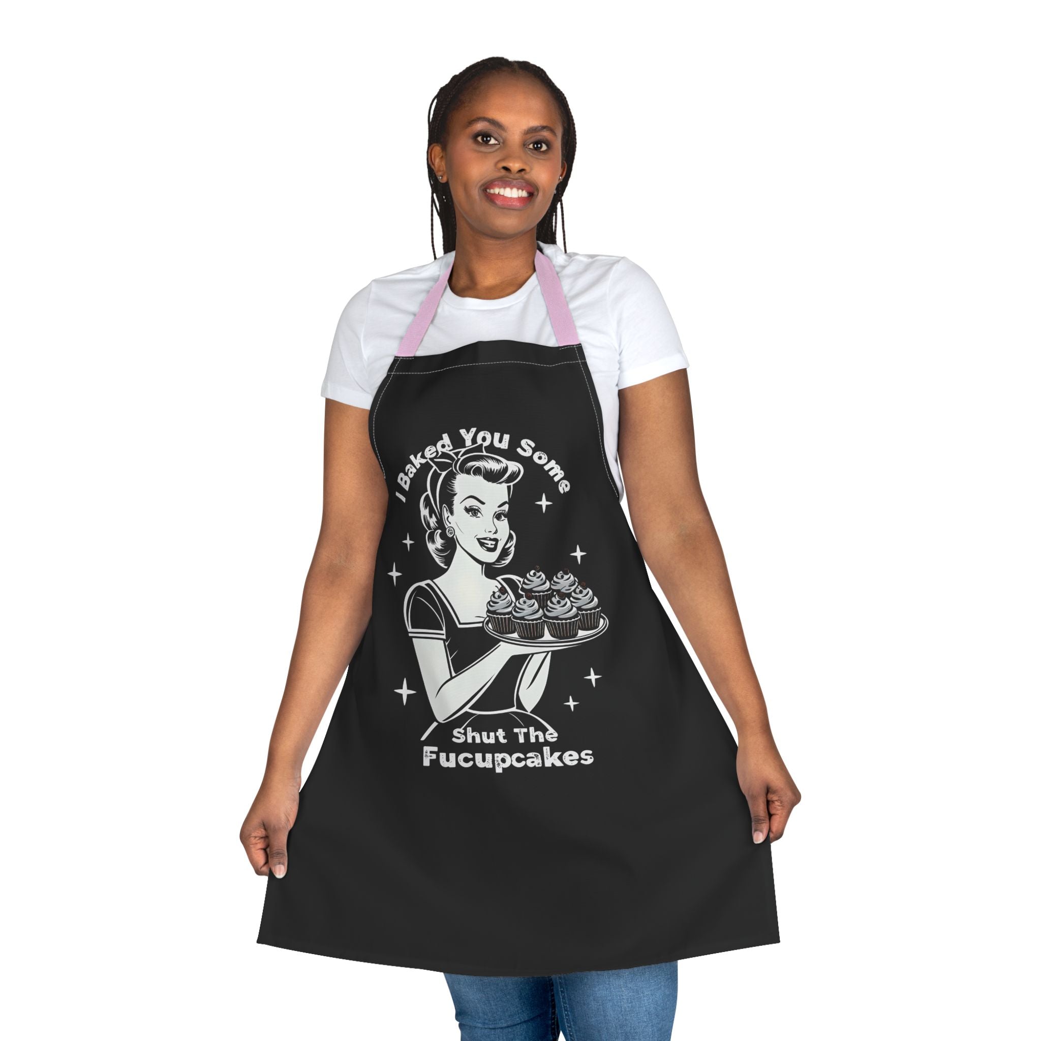 Funny Baking Apron – "I Baked You Some, Shut The Fucupcakes" Retro Chef Gift