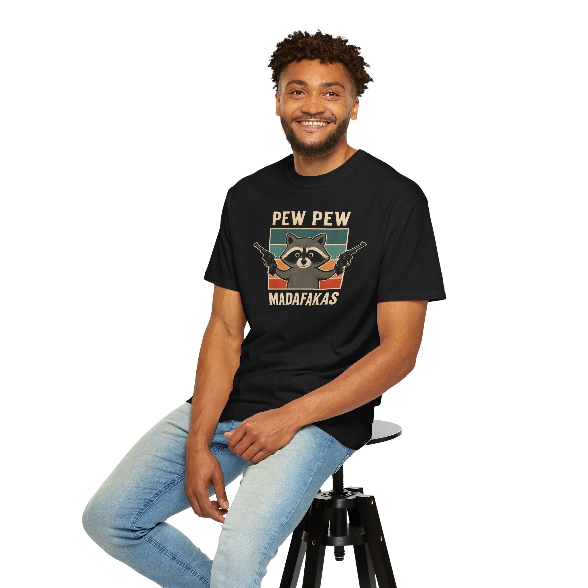 Pew Pew MafaFakas T-Shirt - Fun Unisex Garment-Dyed Tee