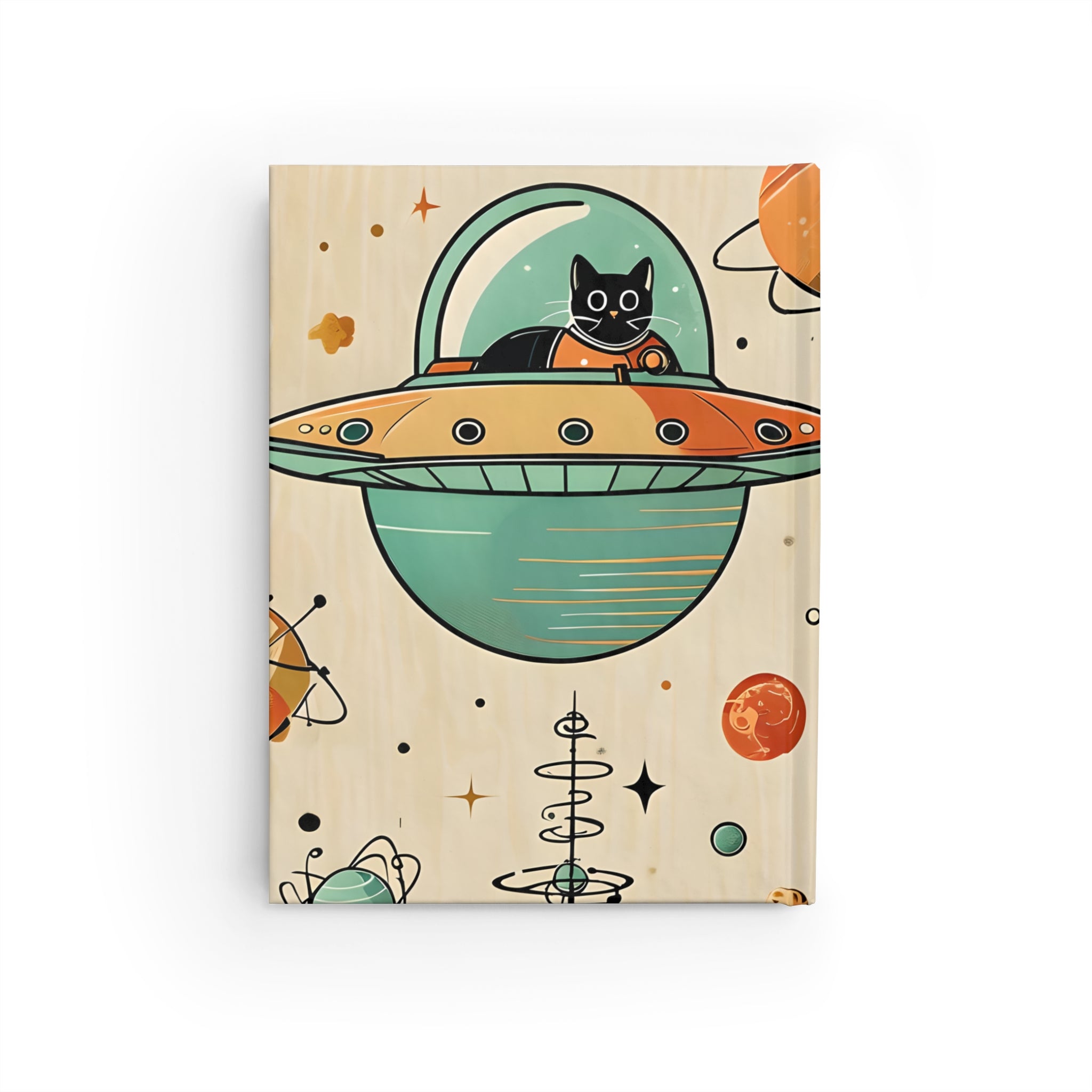 Space-Themed Journal - Adventure Awaits! Perfect for Cat Lovers, Gift for Kids, Astronaut Dreamers, Note-taking, and Scrapbooking