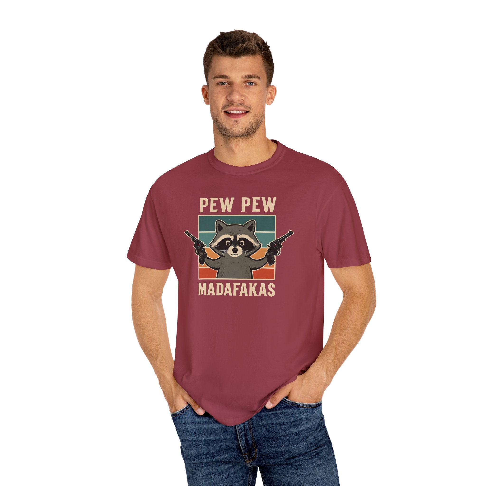 Pew Pew MafaFakas T-Shirt - Fun Unisex Garment-Dyed Tee