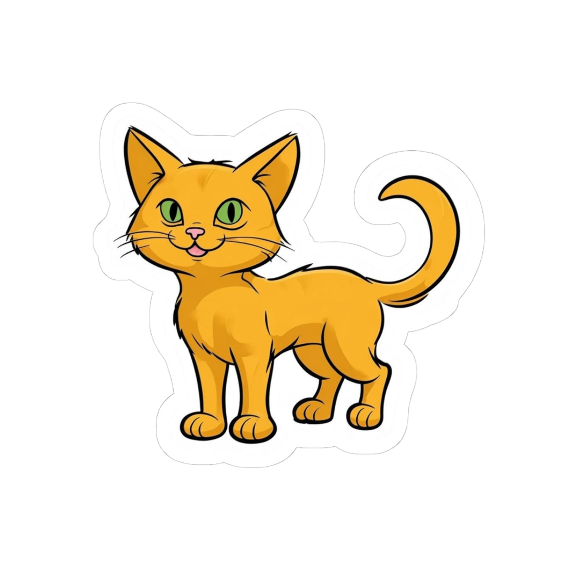 Cute Cat Kiss-Cut Stickers - Adorable Feline Design for Cat Lovers