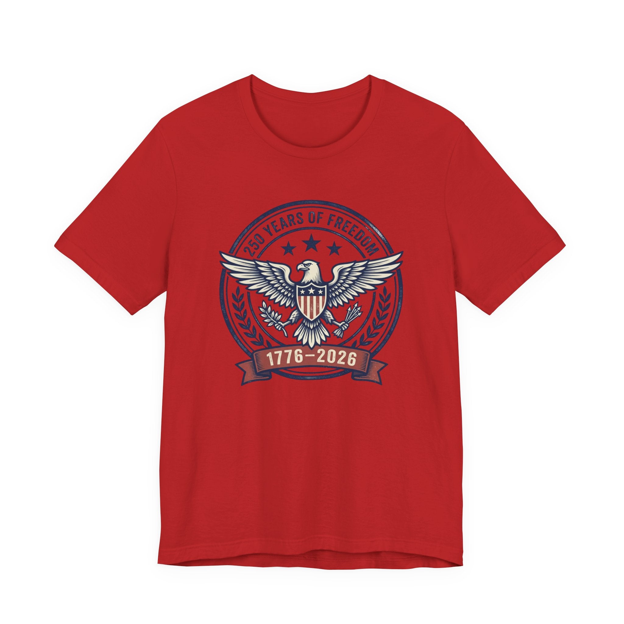 1776–2026 Eagle Crest T-Shirt | Retro Americana 4th of July, Stars & Stripes