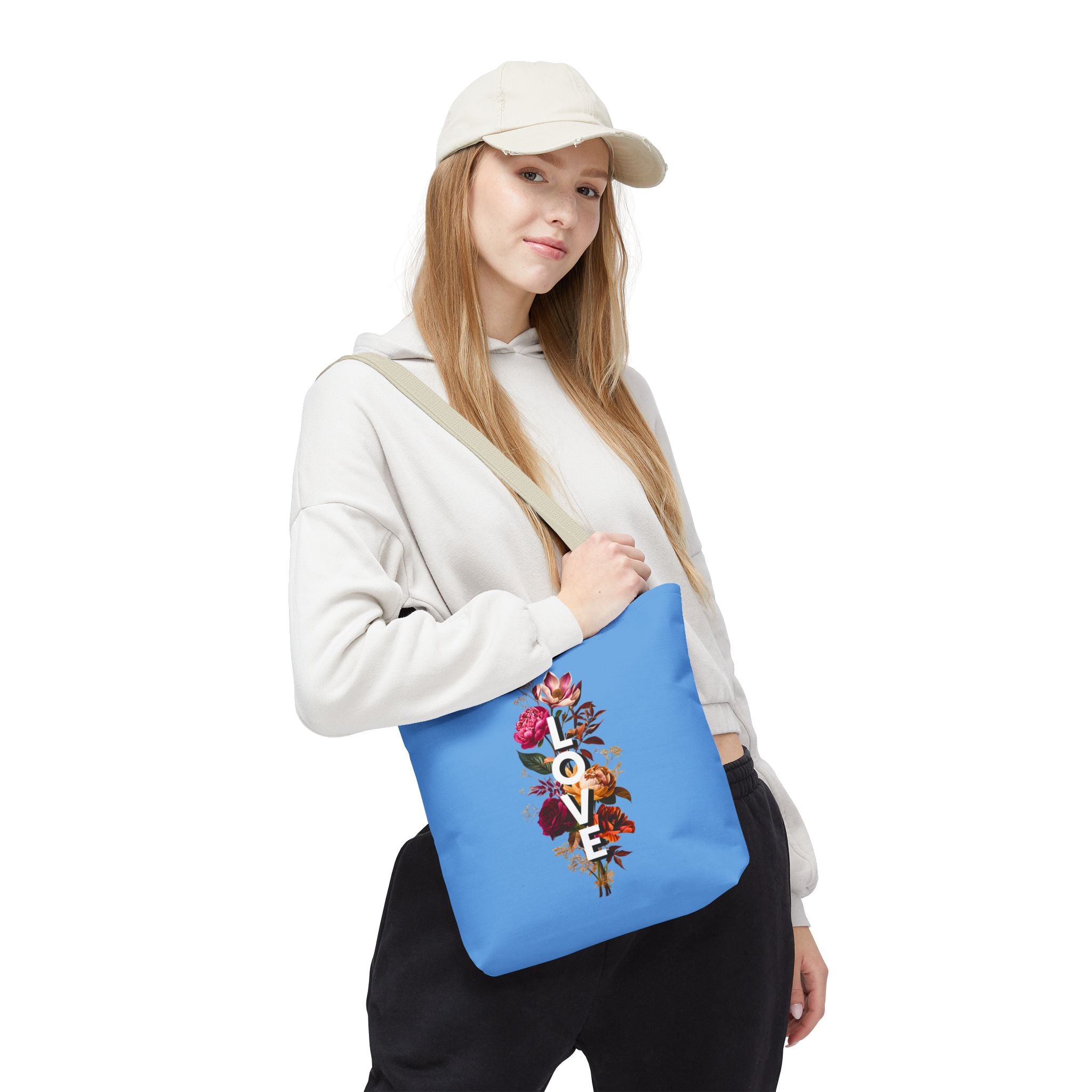 Floral Love Tote Bag - Colorful AOP Design for Everyday Style
