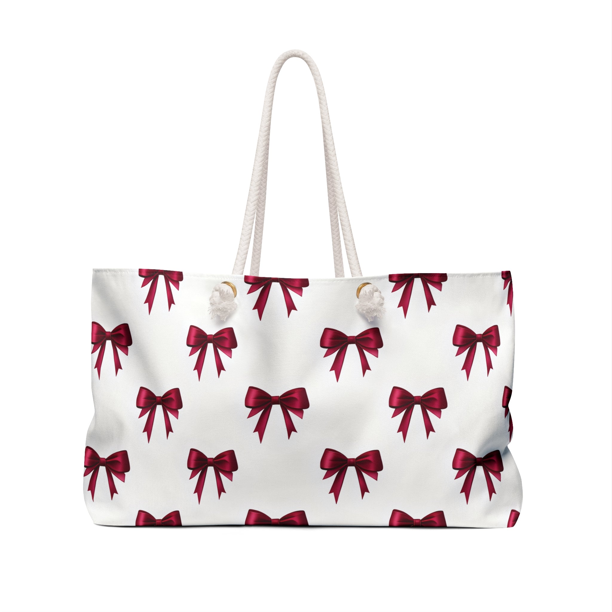 Chic Bow Weekender Bag, Travel Tote, Stylish Beach Bag, Gift for Her, Weekend Getaway Essential