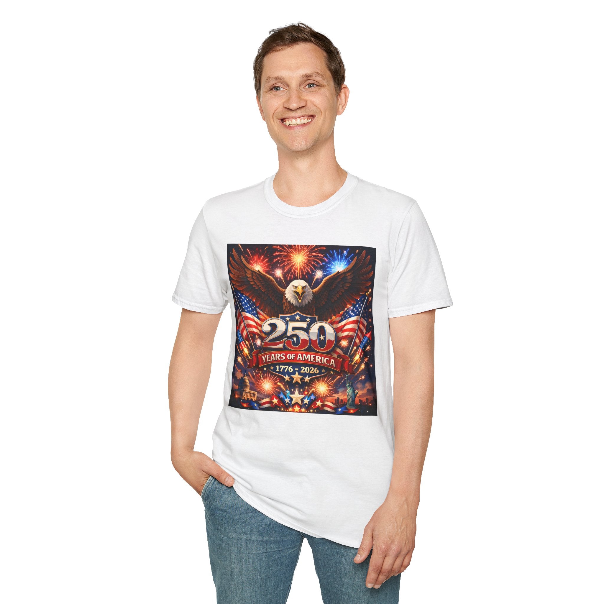 250 Years of America T-Shirt — Patriotic Eagle 1776–2026 Independence Day Tee