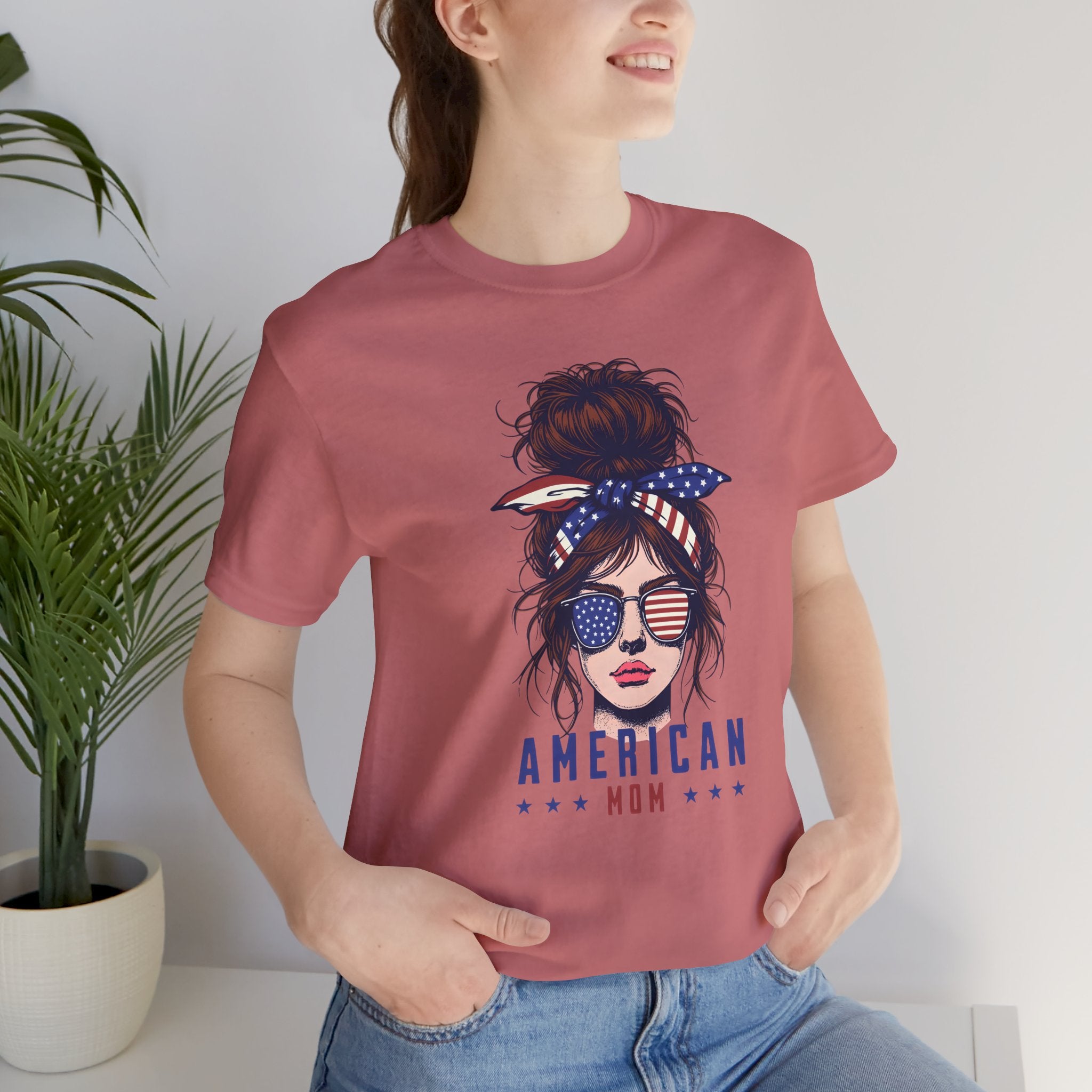 American Mom T-Shirt – Patriotic Mom Graphic Tee