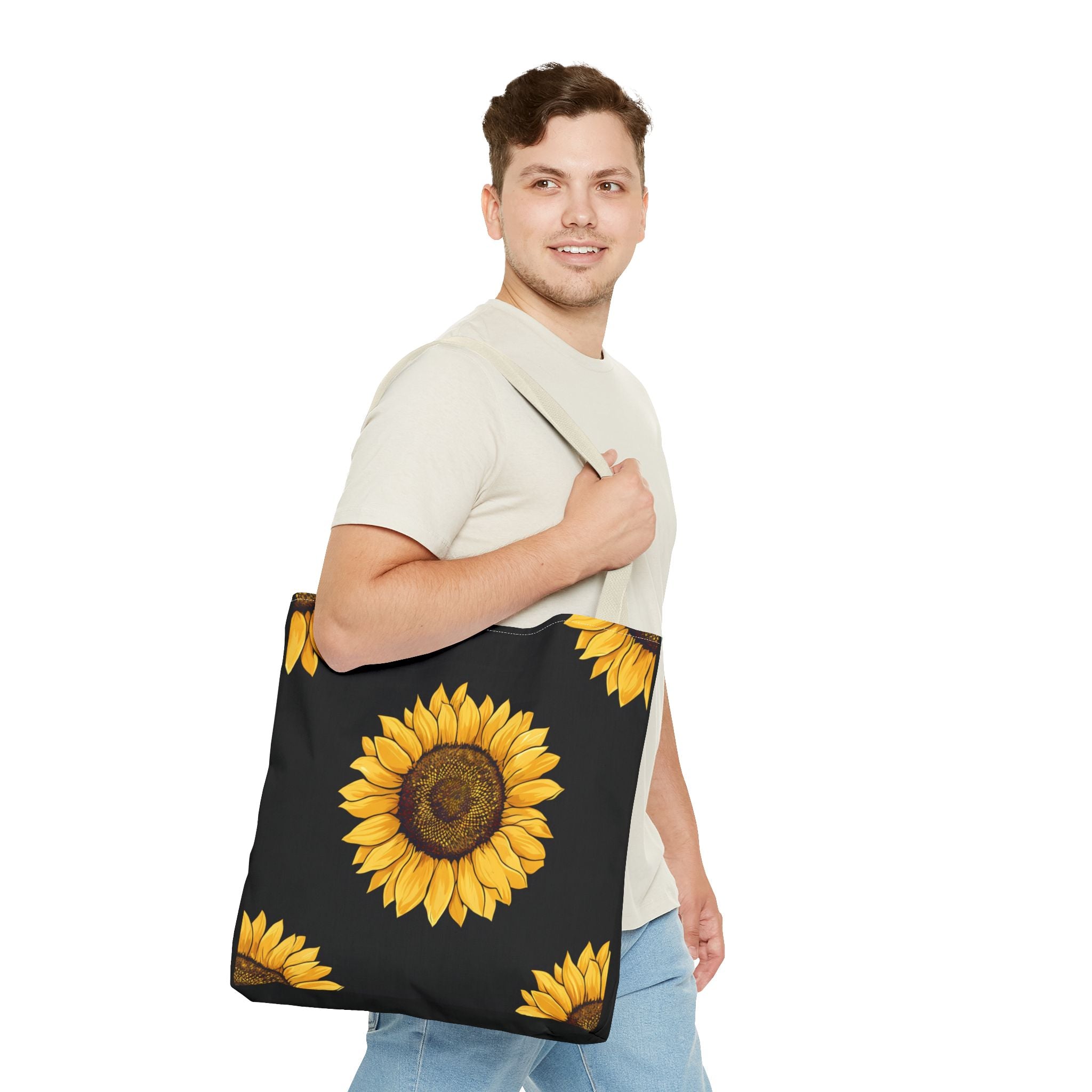 Sunflower Pattern Tote Bag – Stylish Eco-Friendly Carryall