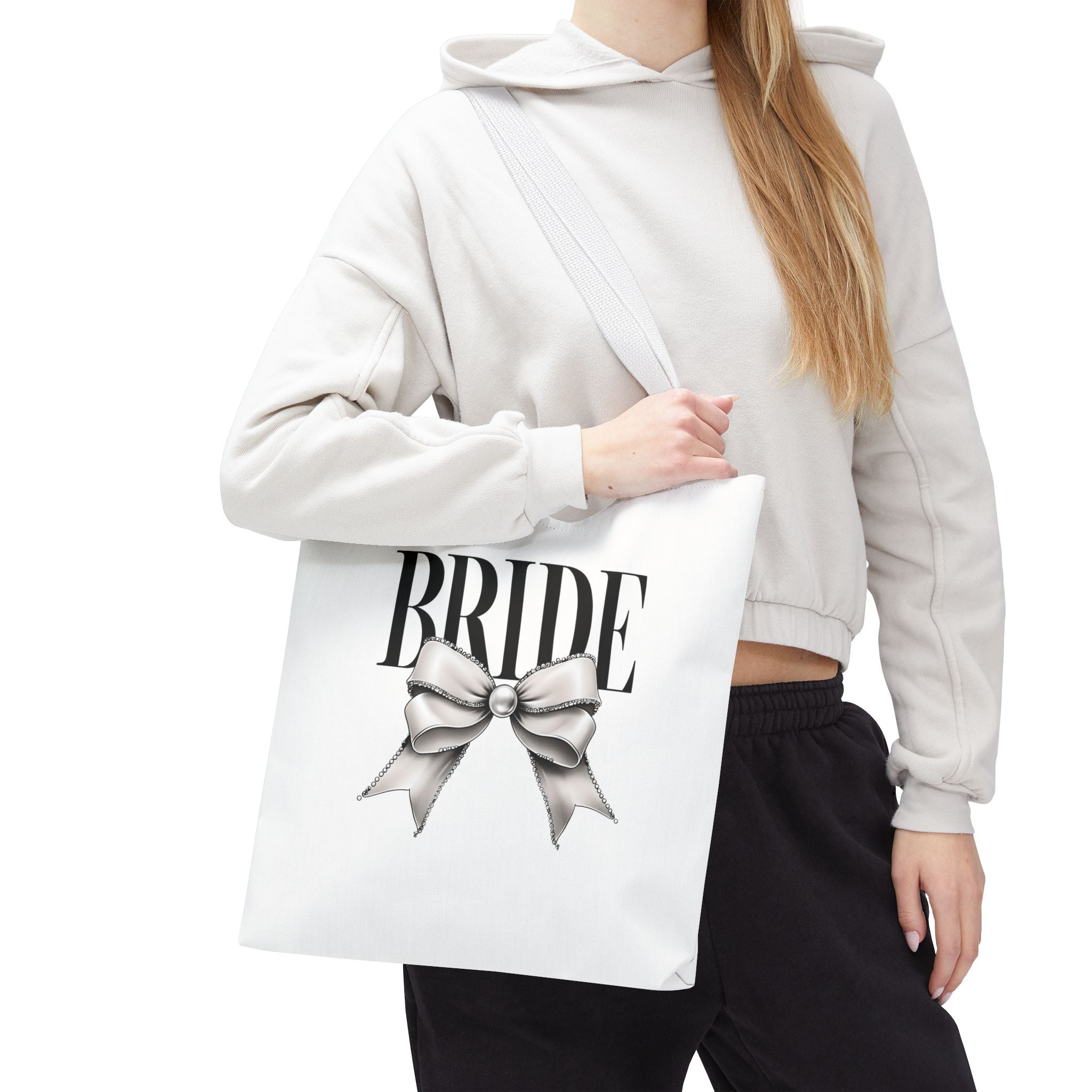Elegant Bride Tote Bag with Bow Design