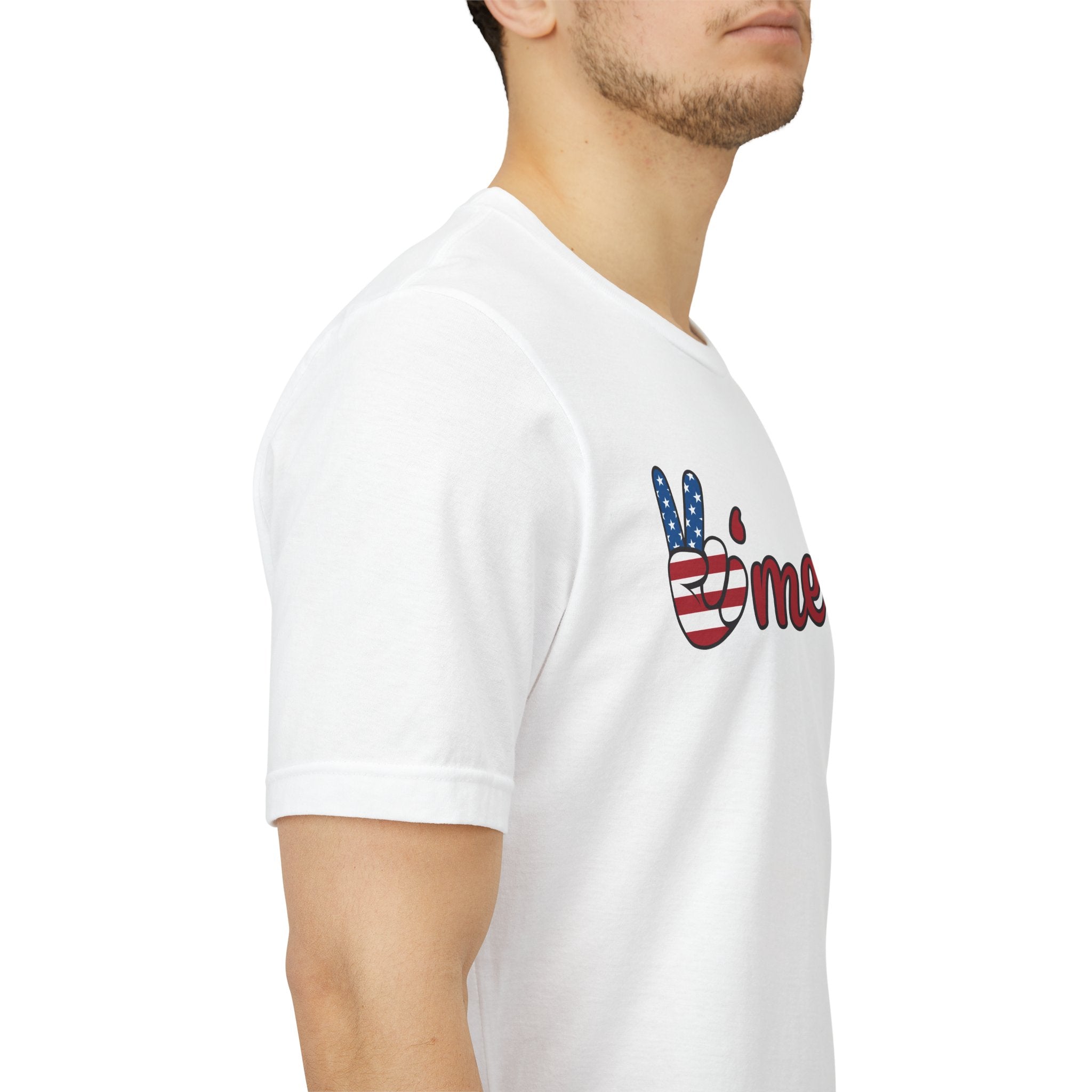 'Merica Peace Sign T-Shirt — Patriotic American Flag Graphic Tee for 4th of July