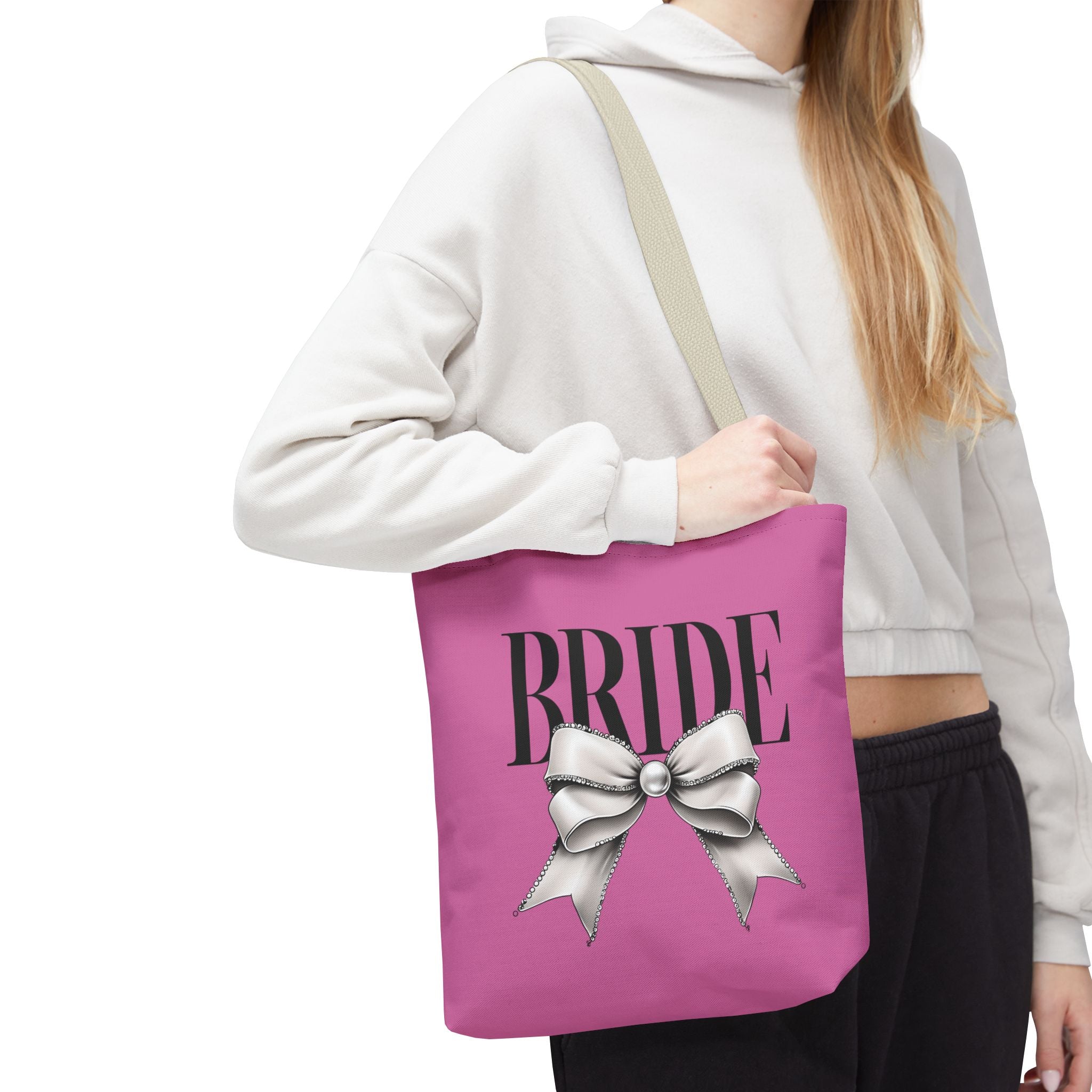 Bride Tote Bag with Bow Design