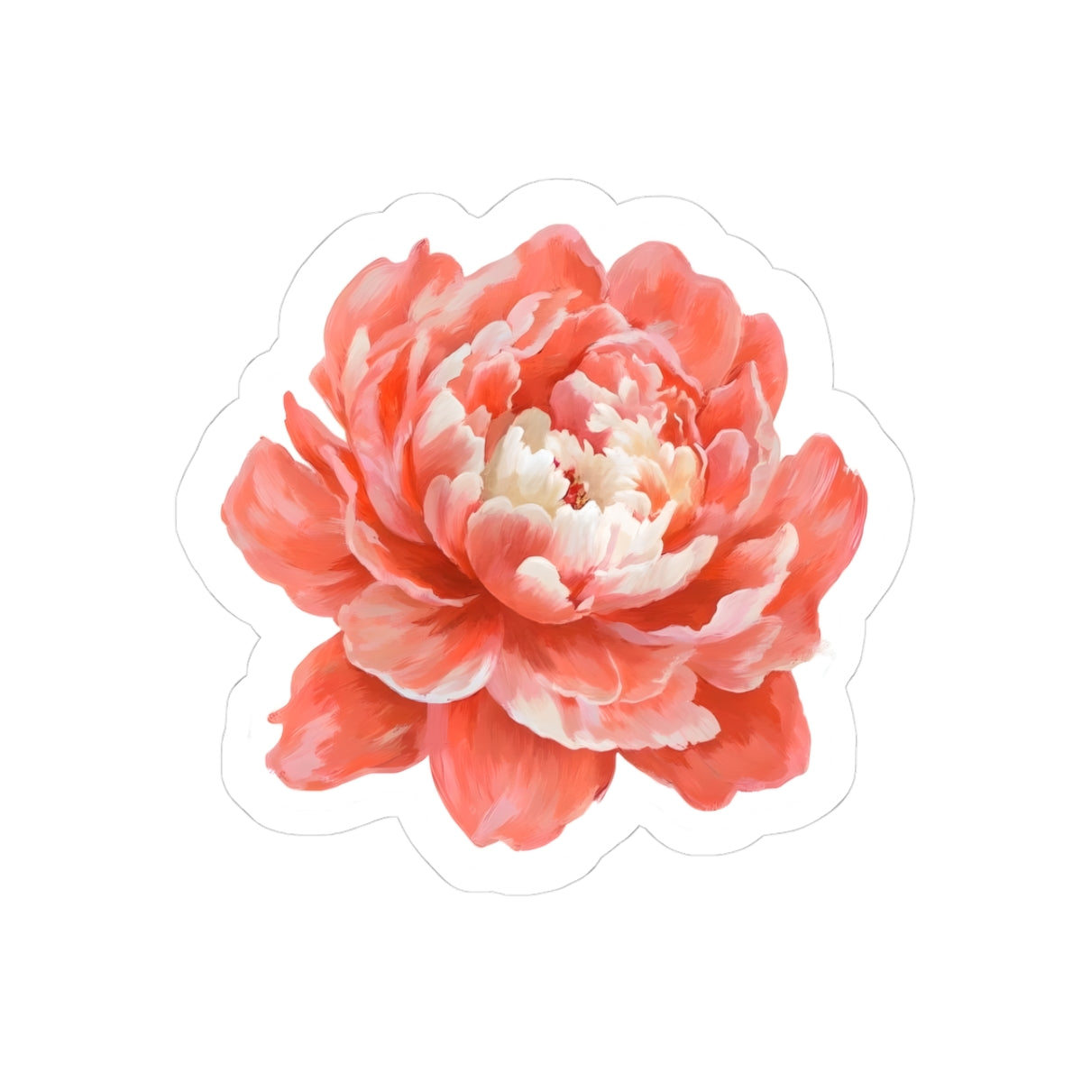 Floral Kiss-Cut Stickers | Peony Flower Decals for Laptops, Journals & Gifts | Spring Decor & Party Favors