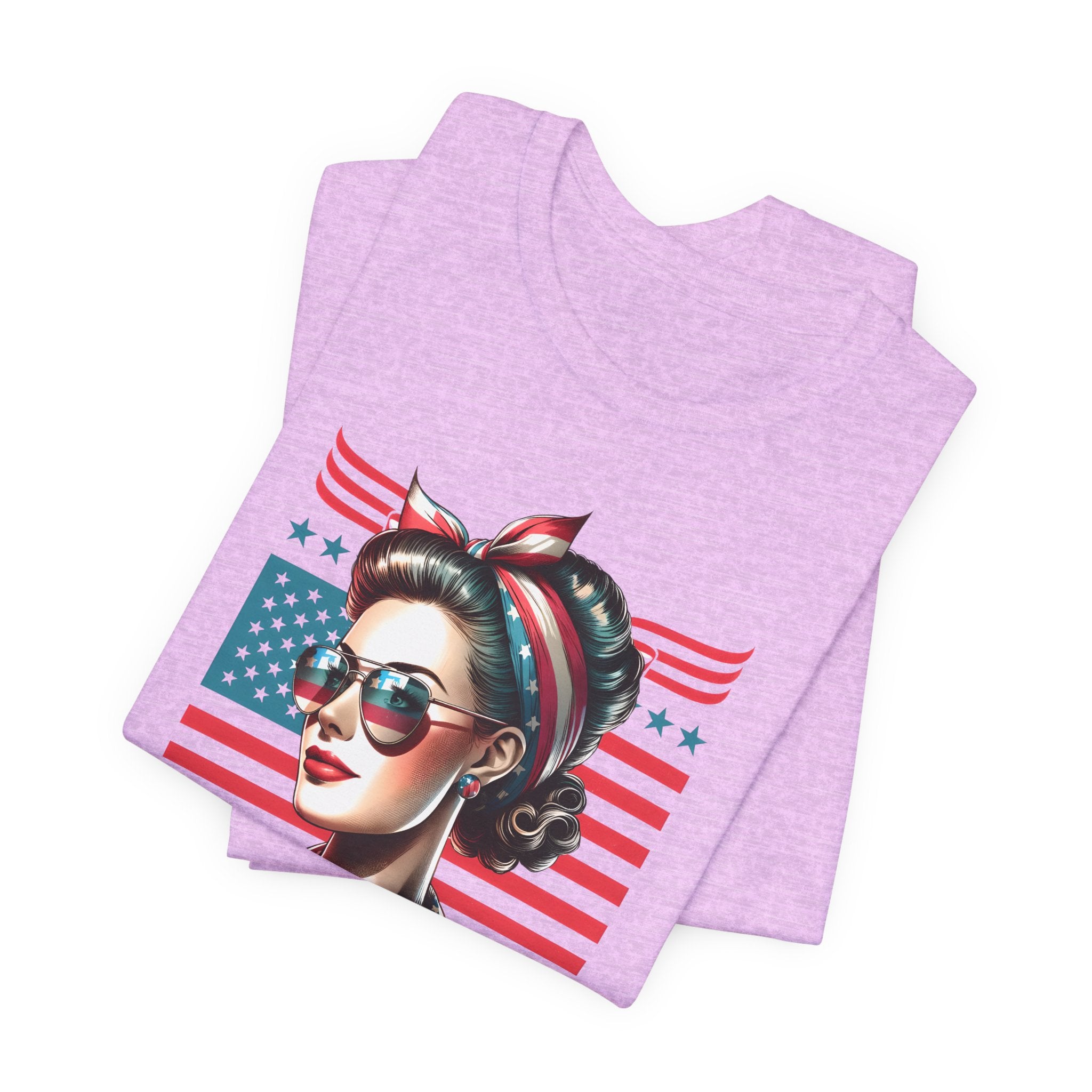 American Mom T-Shirt — Retro Rosie Patriotic Tee