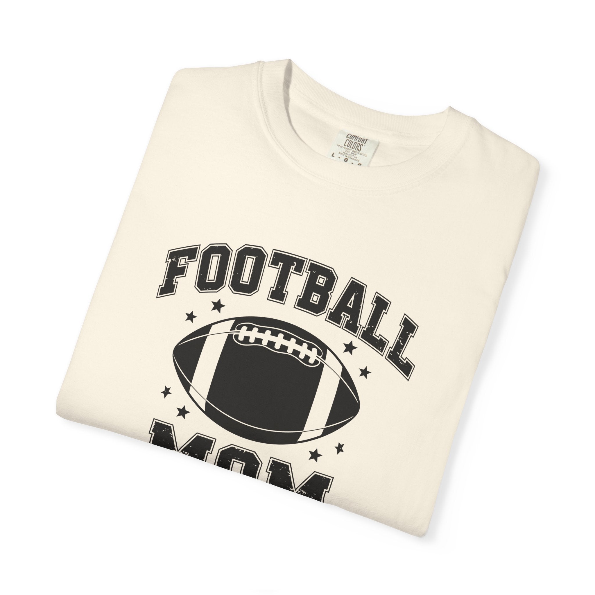 Football Mom T-Shirt, Unisex Garment-Dyed Tee for Game Day, Sports Mom Gift, Team Spirit Shirt, Casual Comfort Wear