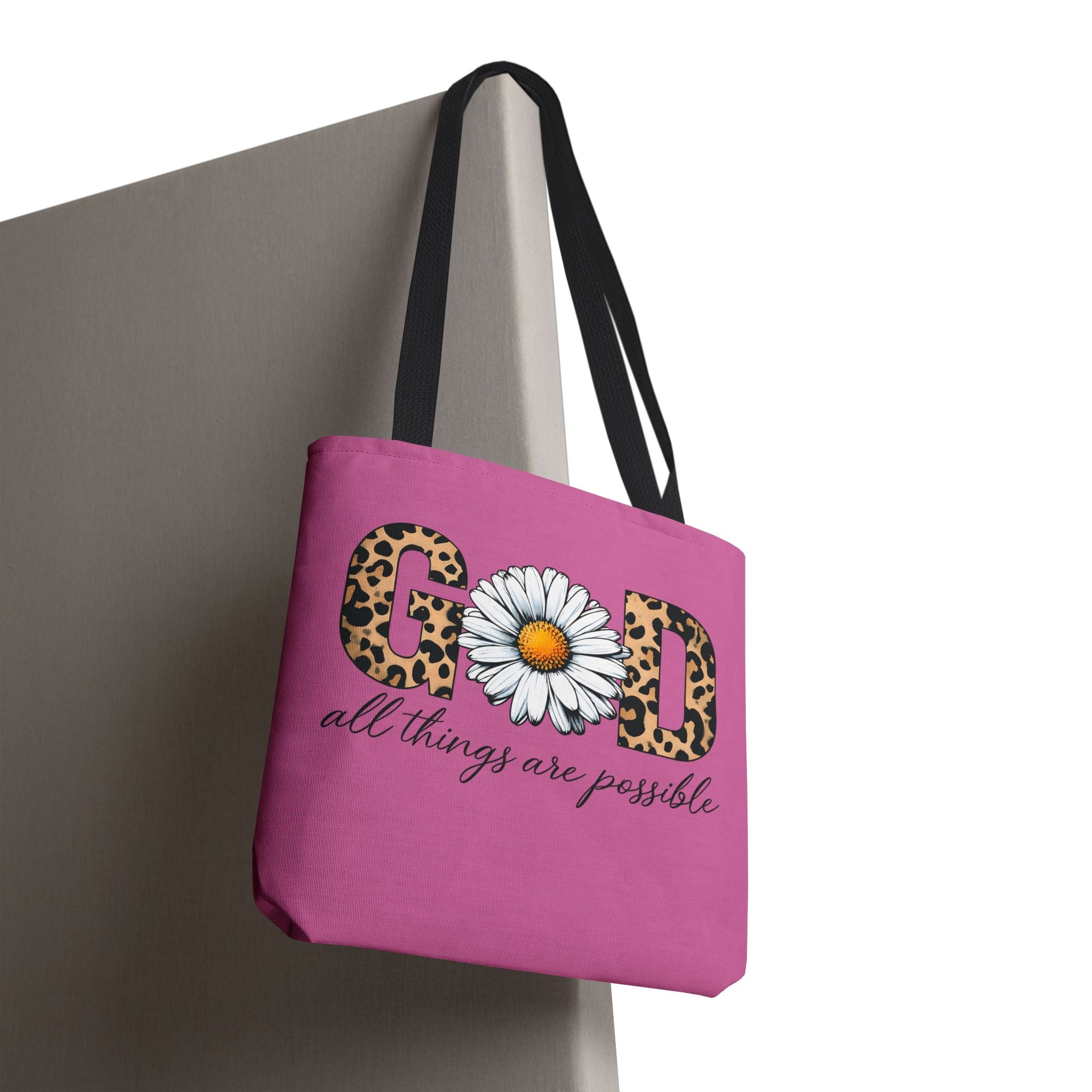 Floral Inspirational Tote Bag - All Things Are Possible