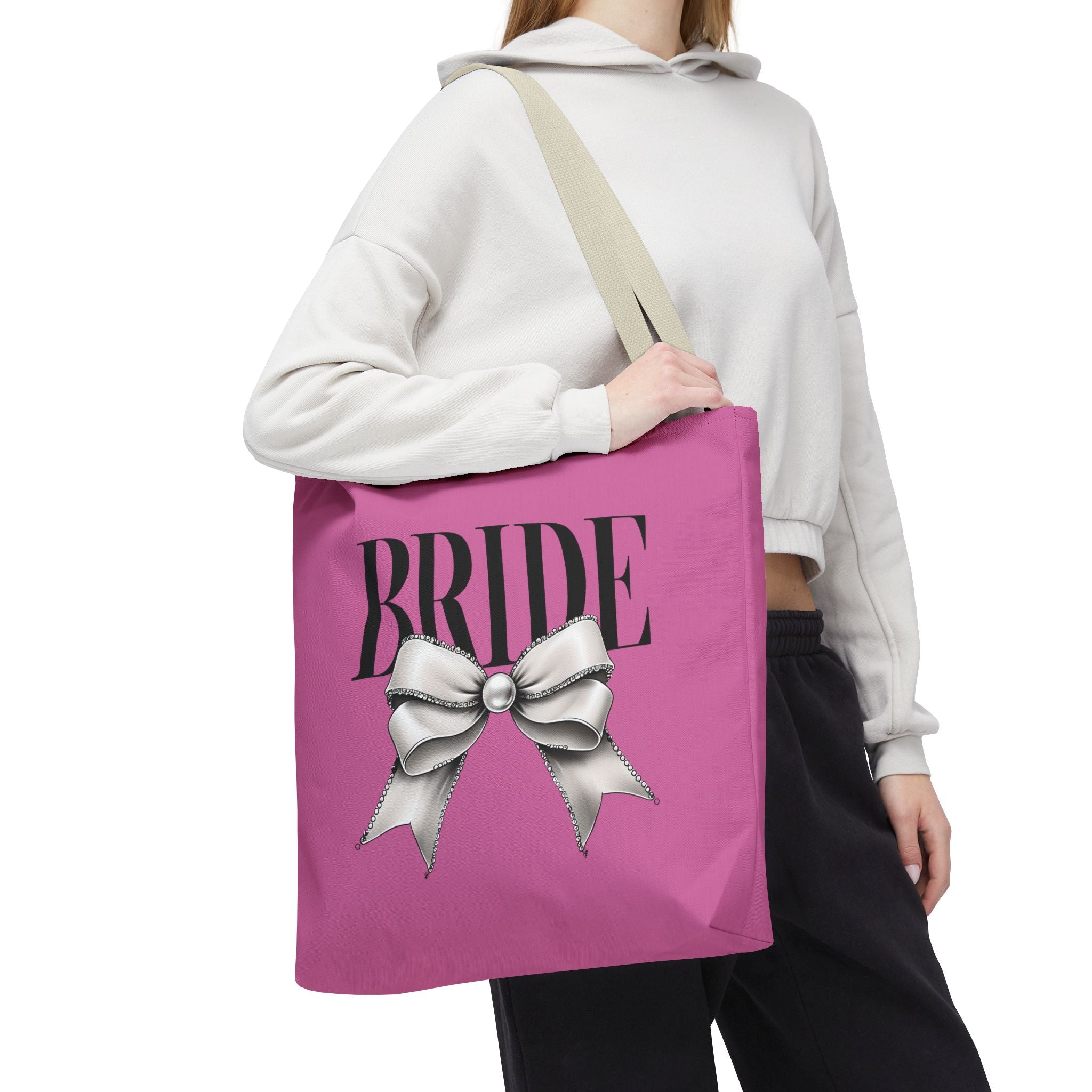 Bride Tote Bag with Bow Design