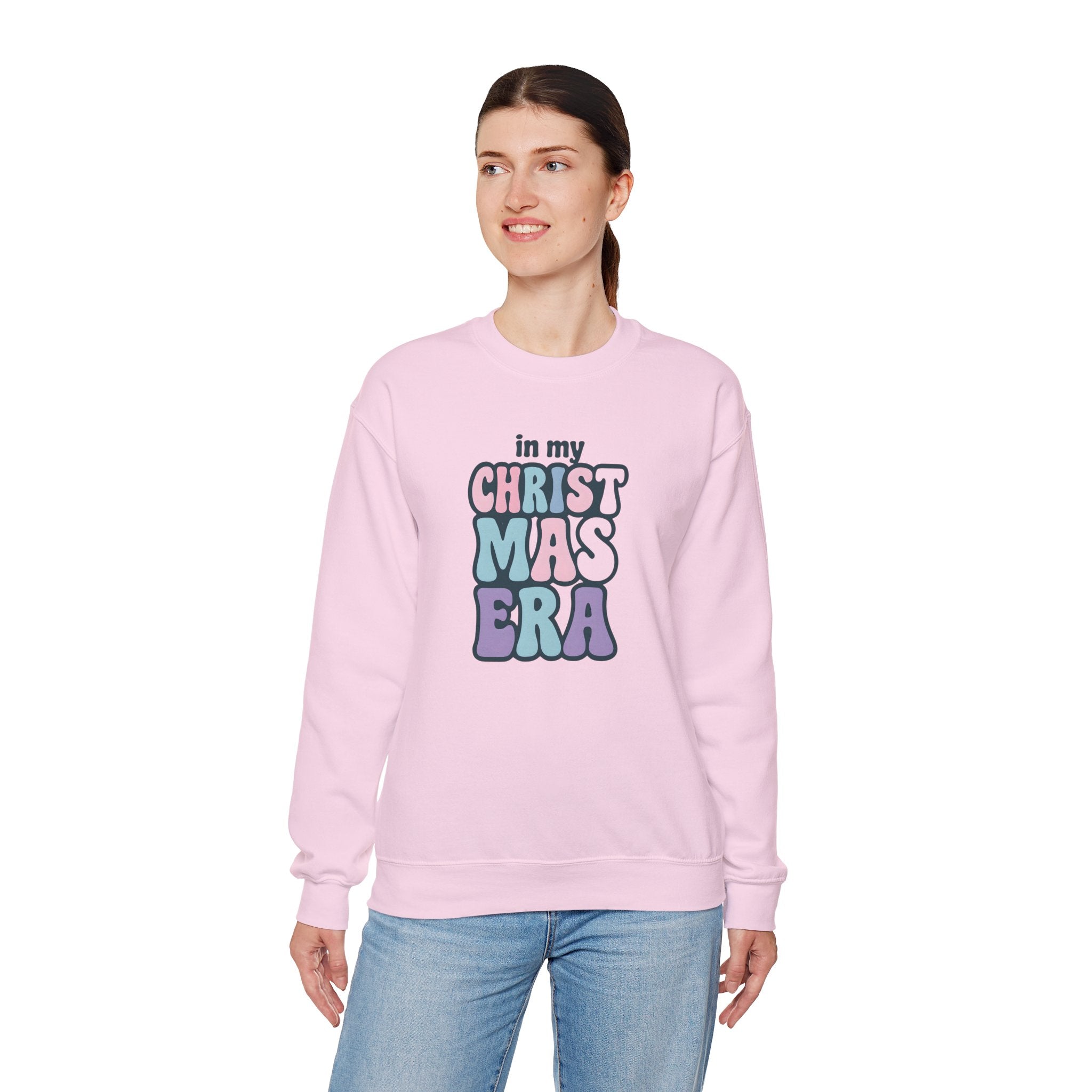 Crewneck Sweatshirt — "In My Christmas Era" Retro Holiday Graphic