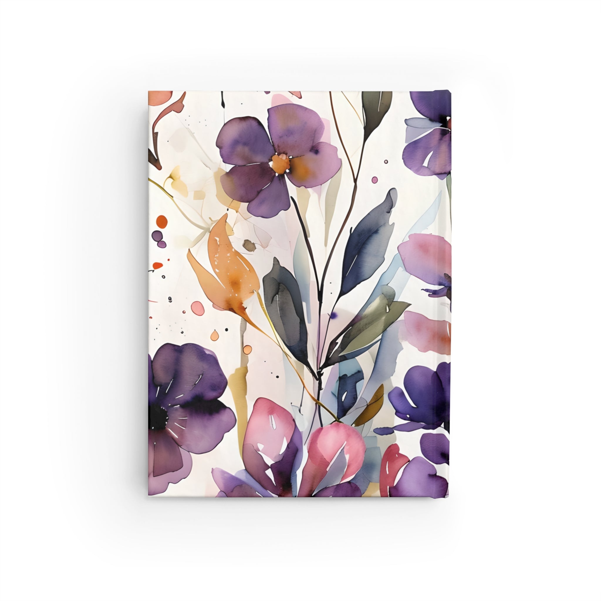 Floral Watercolor Journal - Personal Diary, Gift for Her, Art Sketchbook, Poetry Notebook, Gardening Journal