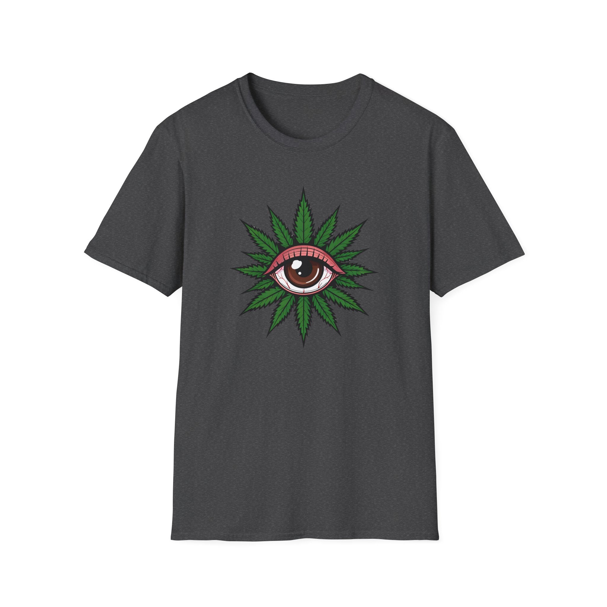 Mystical Eye Graphic T-Shirt, Cannabis Themed Shirt, Boho Tee, Unisex T-Shirt, Chill Fashion, Gift for Her/Him/Teen
