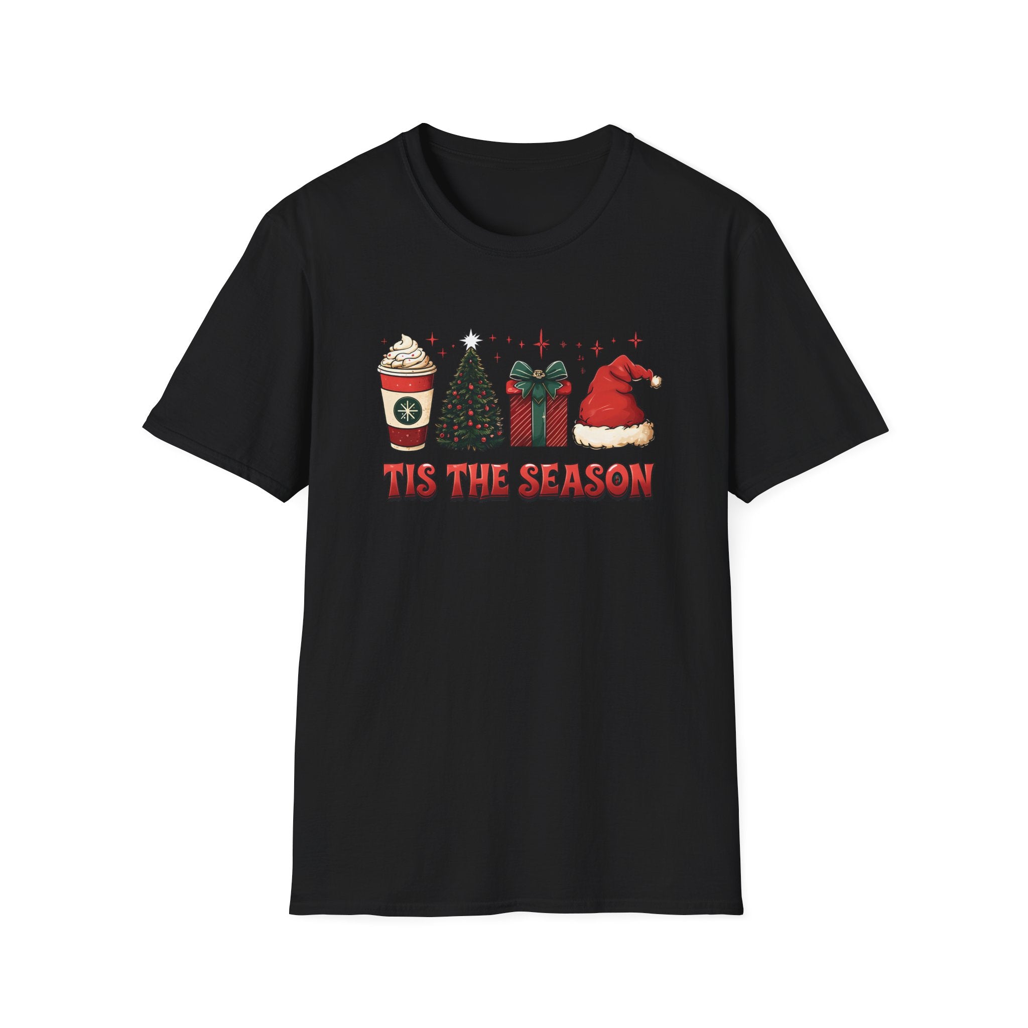 Festive Holiday T-Shirt, Christmas Tee, Unisex Softstyle Shirt, 'Tis the Season Apparel, Perfect for Parties, Gifts, Celebrations