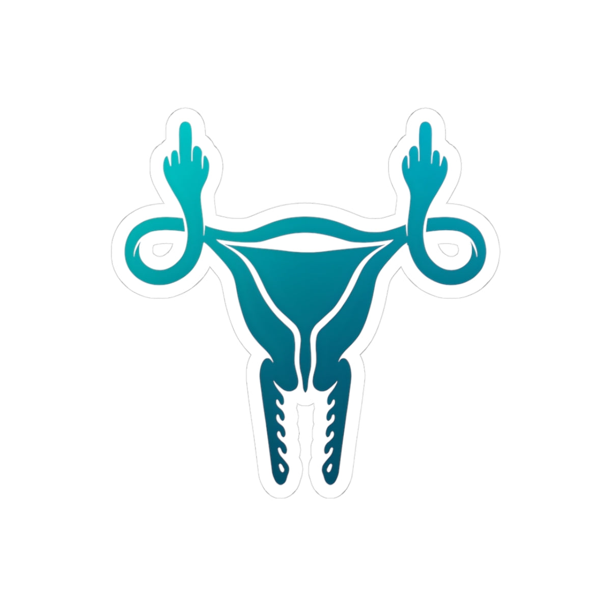 Empowered Uterus Kiss-Cut Stickers | Feminist Decor, Laptop Stickers, Bumper Sticker, Gift for Women, Cute Feminism