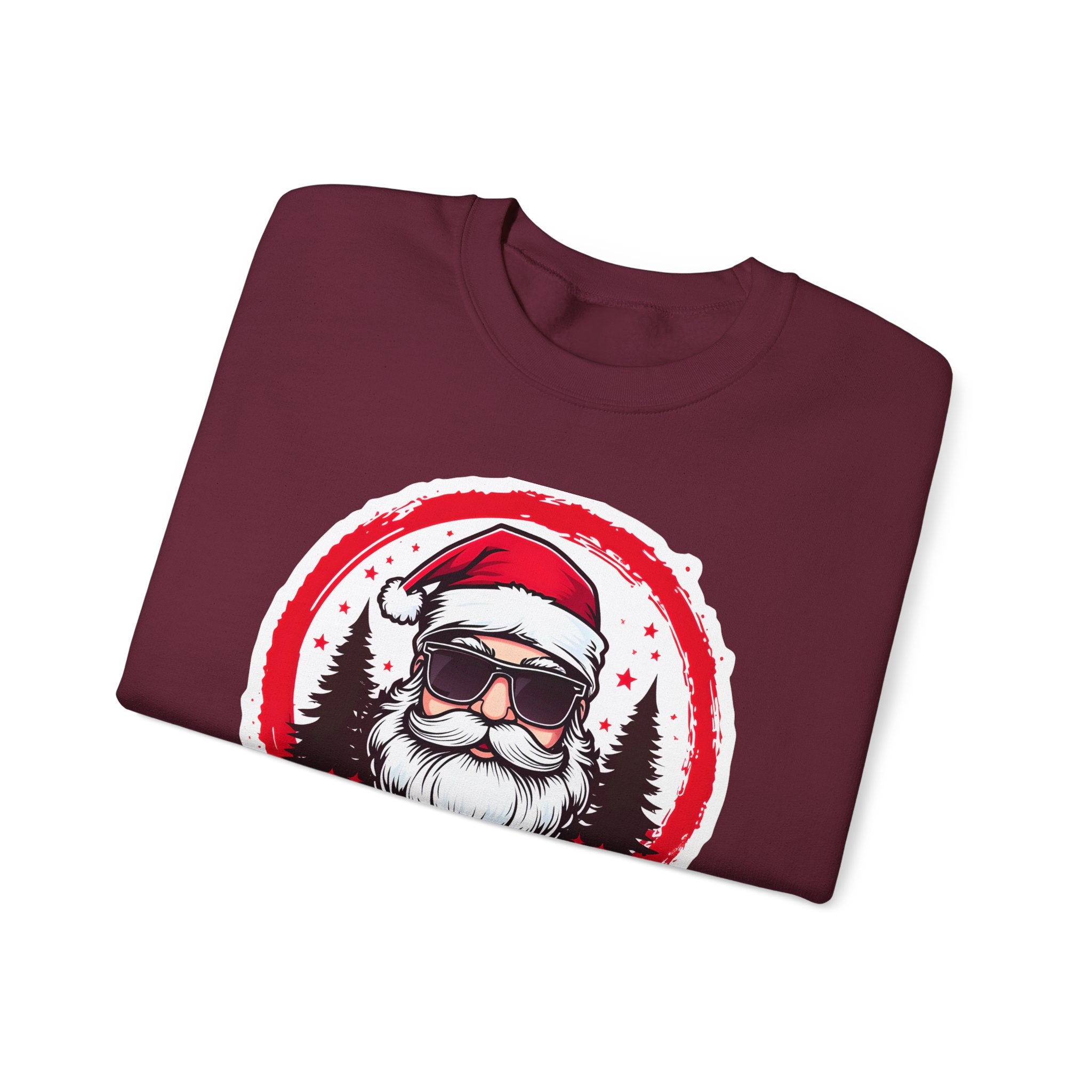 Funny Christmas Sweatshirt, Santa Graphic Crewneck, Holiday Gift for Him/Her, Festive Apparel for Parties, Winter Wear