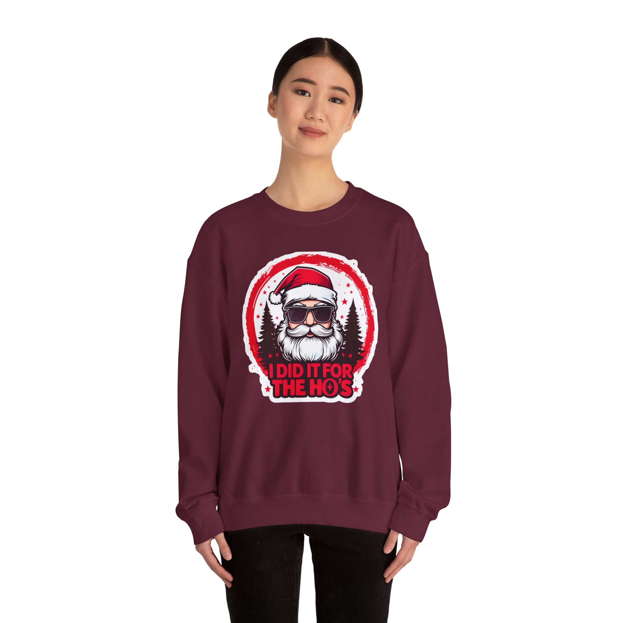 Funny Christmas Sweatshirt, Santa Graphic Crewneck, Holiday Gift for Him/Her, Festive Apparel for Parties, Winter Wear