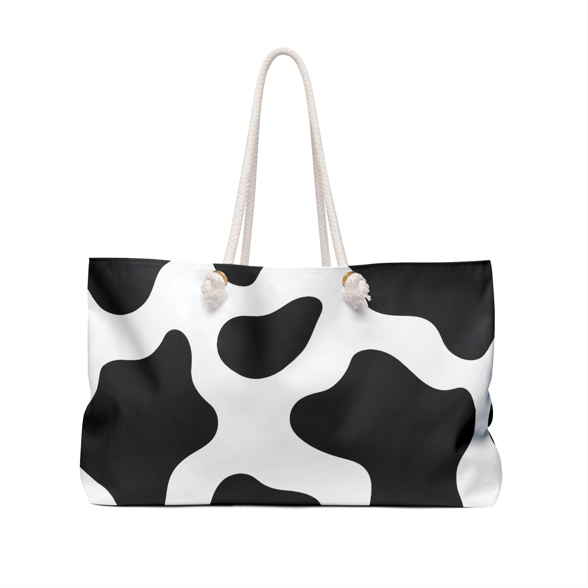 Stylish Cow Print Weekender Bag, Travel Tote, Gym, Beach Bag, Weekend Getaway, Unique Accessories