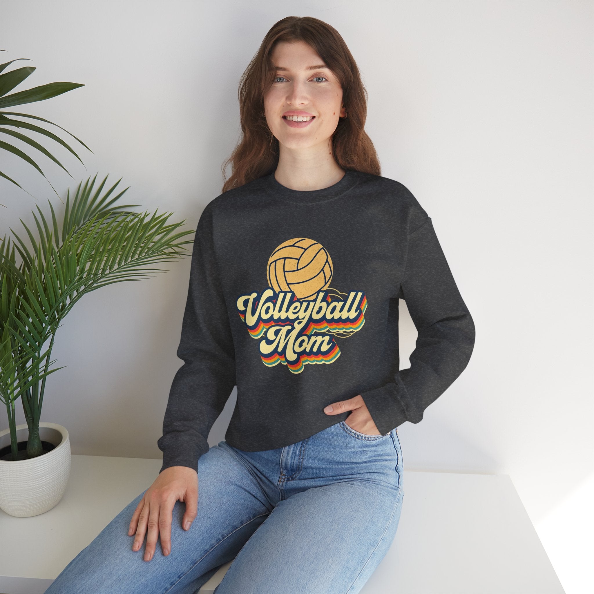 Volleyball Mom Sweatshirt - Cozy Crewneck for Sports Lovers, Gift for Volleyball Moms, Comfortable Athletic Apparel, Perfect for Game [...]
