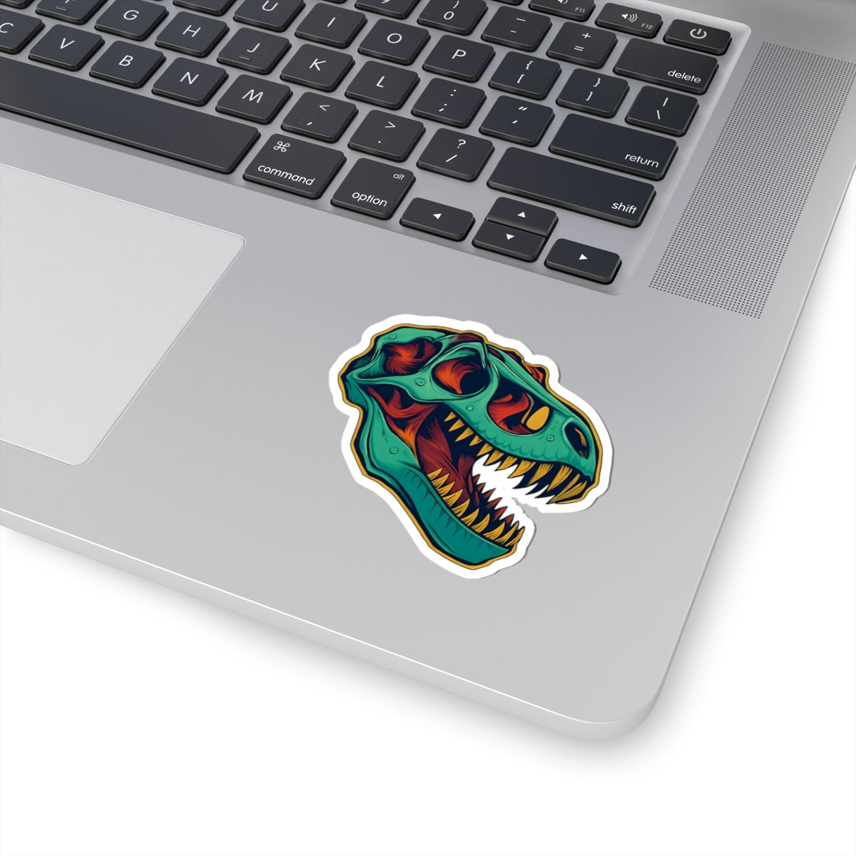 Vibrant T-Rex Kiss-Cut Sticker | Dino Lover Décor | Perfect for Laptops, Water Bottles & More!