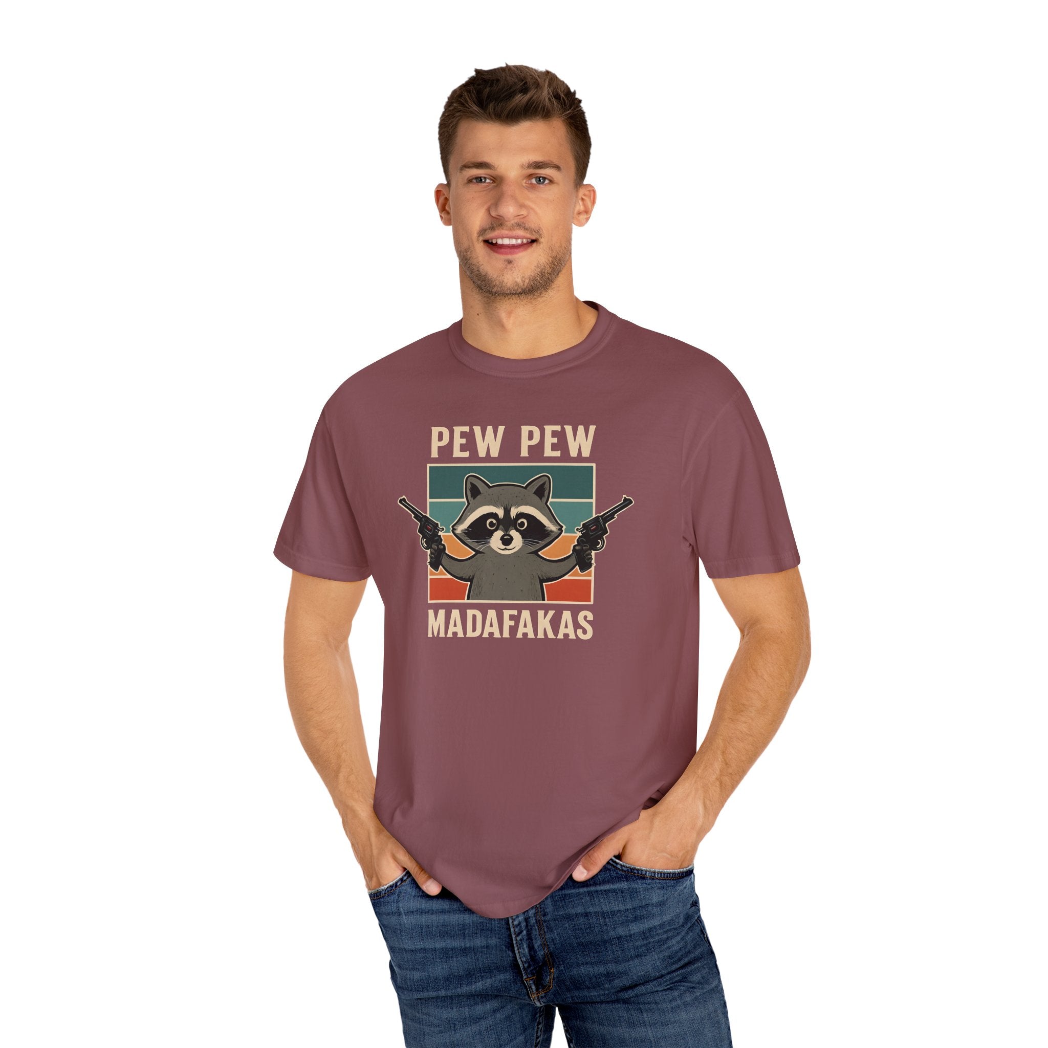 Pew Pew MafaFakas T-Shirt - Fun Unisex Garment-Dyed Tee