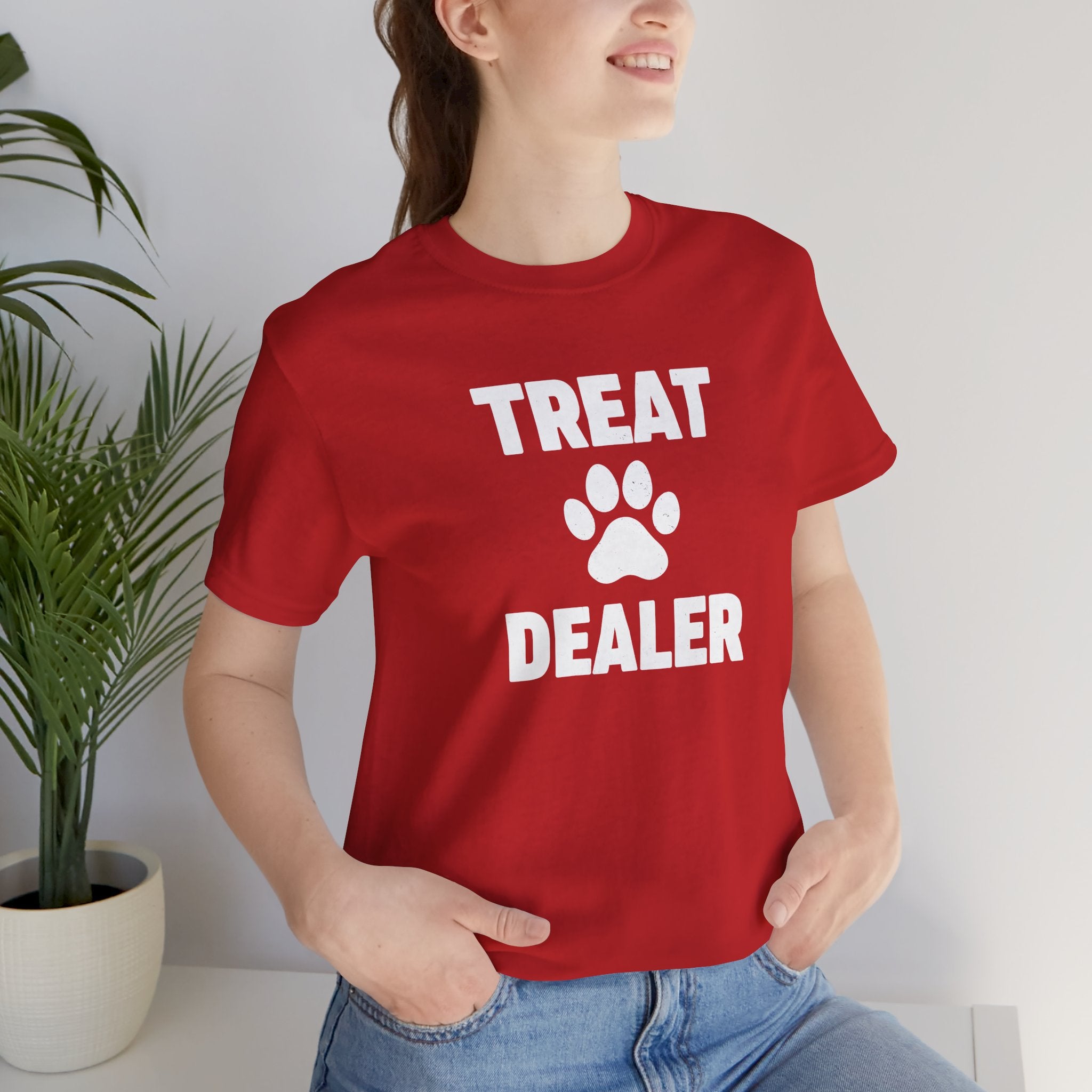Treat Dealer T-Shirt — Funny Paw Print Tee for Dog Lovers