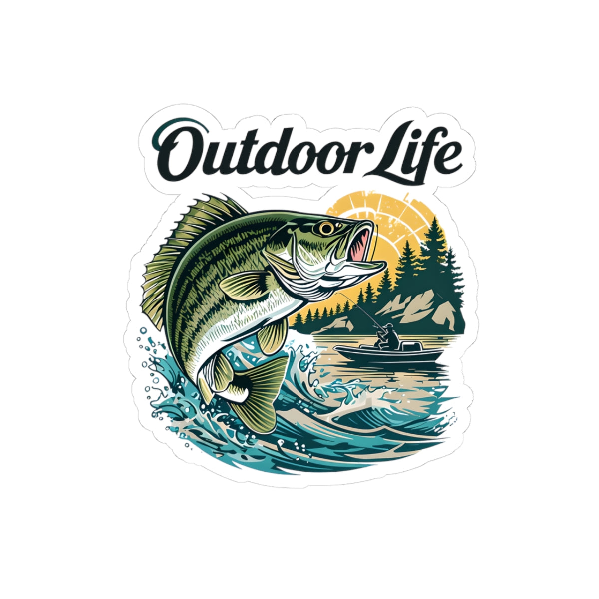 Copy of Outdoor Life Kiss-Cut Stickers - Perfect for Nature Lovers and Fishing Enthusiasts