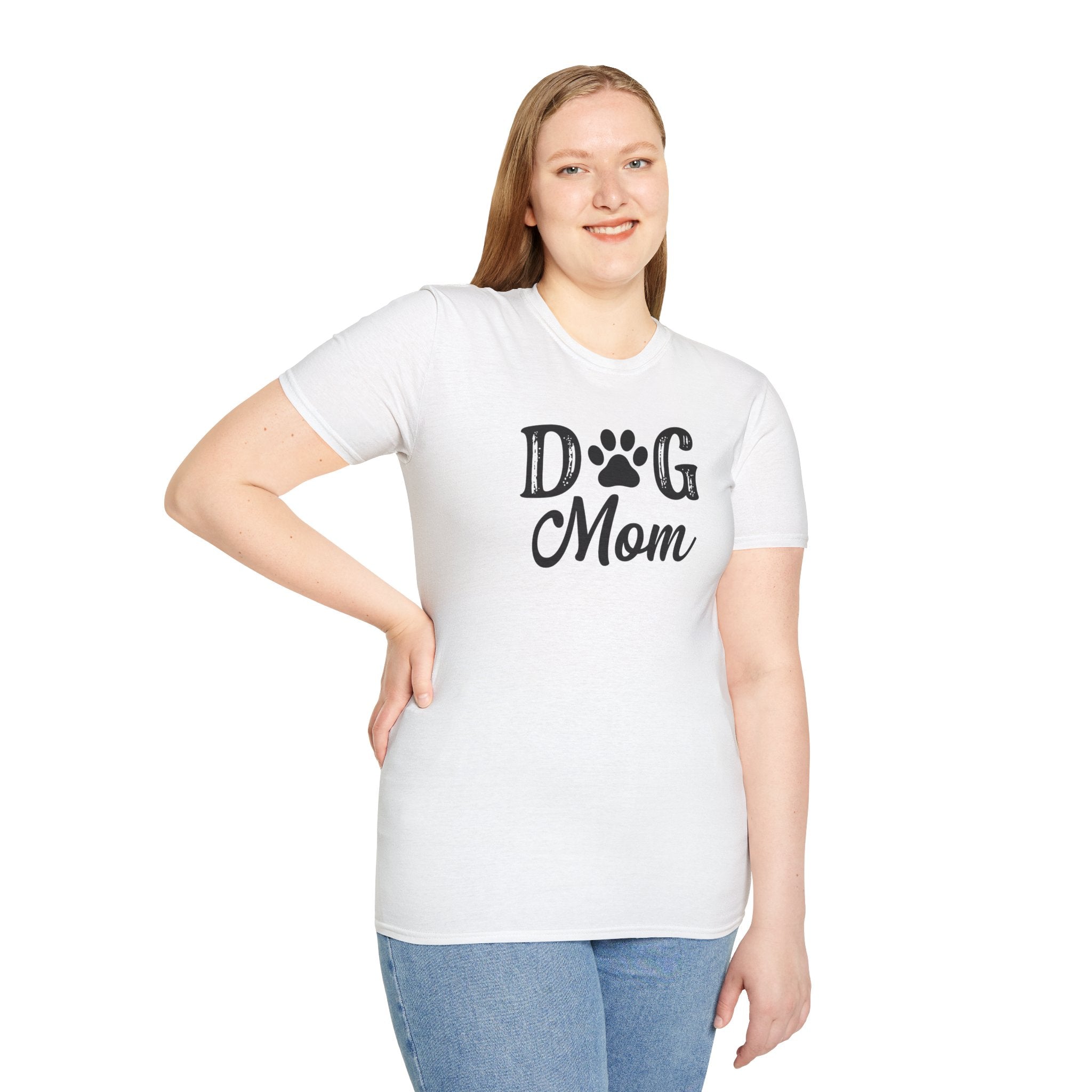 Dog Mom Unisex Softstyle T-Shirt - Comfy Pet Lover Tee
