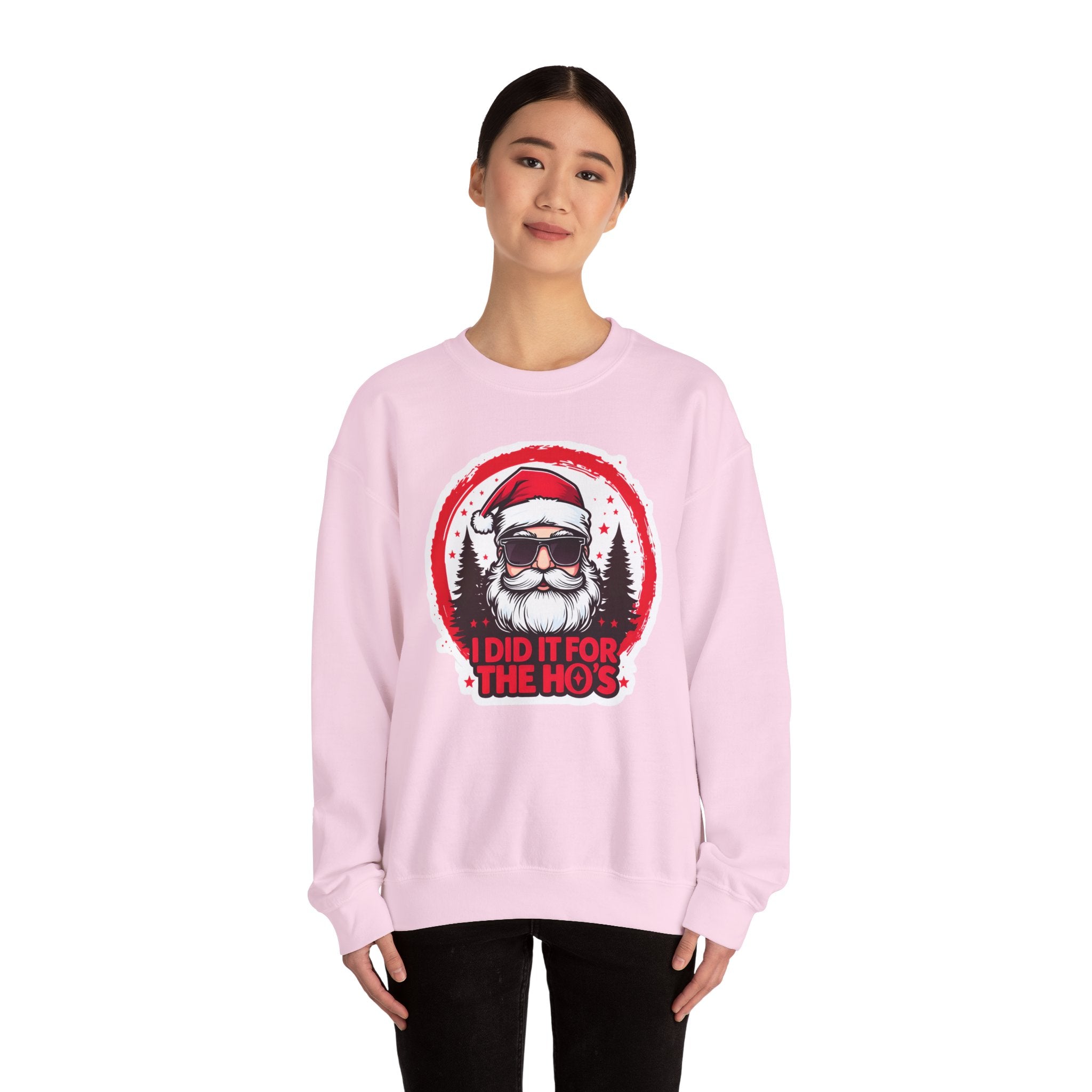 Funny Christmas Sweatshirt, Santa Graphic Crewneck, Holiday Gift for Him/Her, Festive Apparel for Parties, Winter Wear