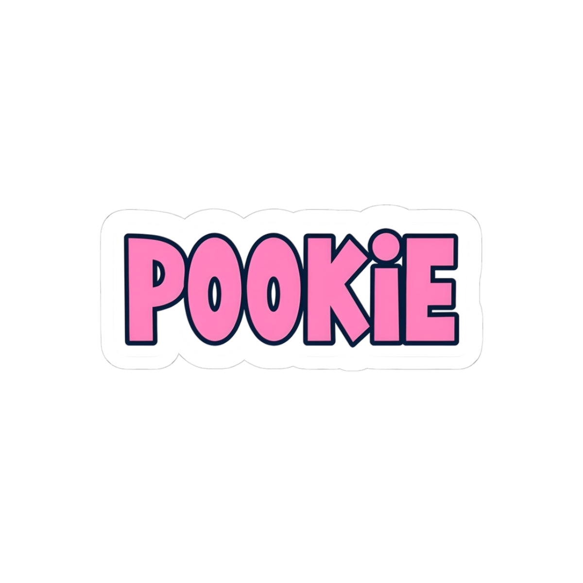 Colorful 'Pookie' Kiss-Cut Stickers for Personalizing Laptops and Gifts