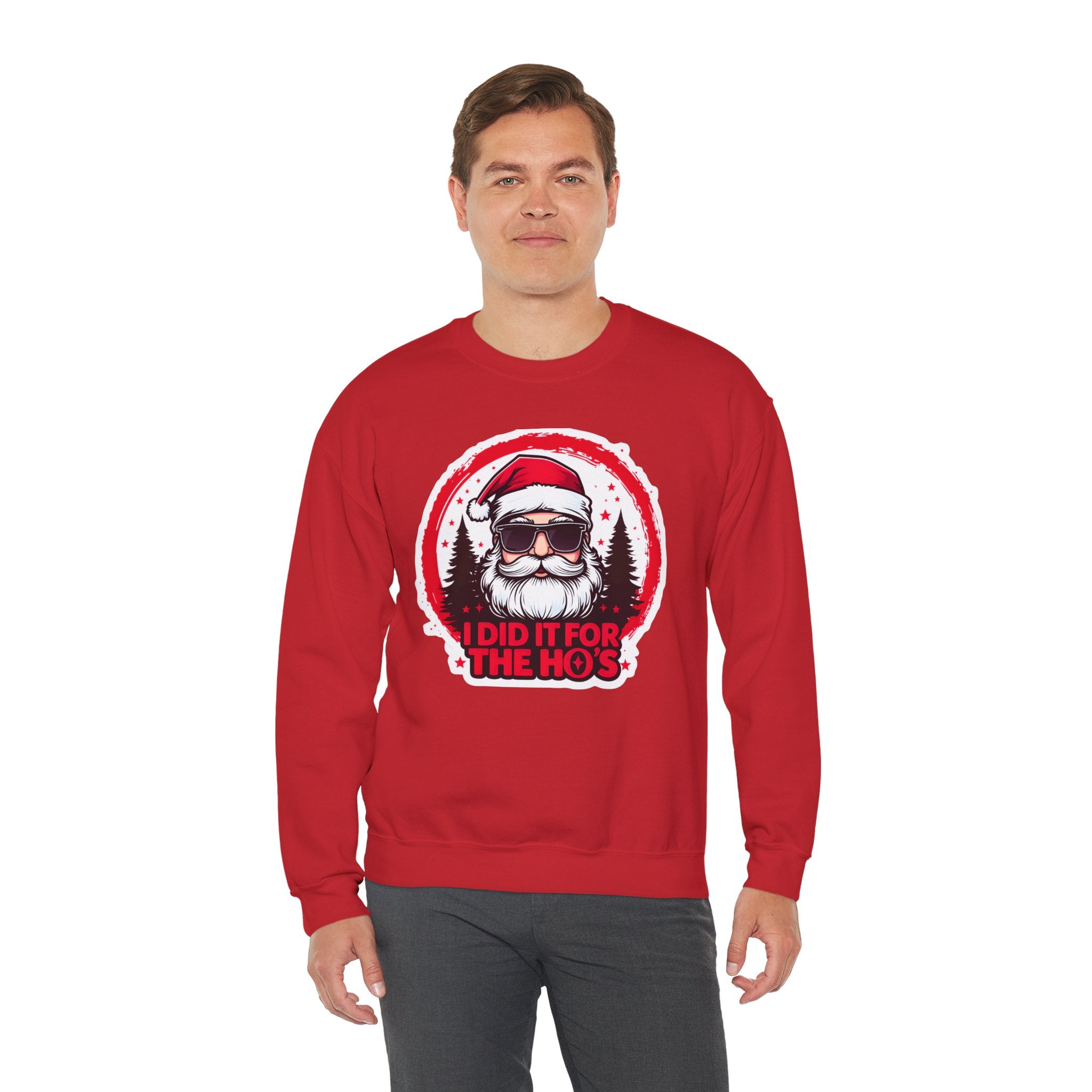 Funny Christmas Sweatshirt, Santa Graphic Crewneck, Holiday Gift for Him/Her, Festive Apparel for Parties, Winter Wear