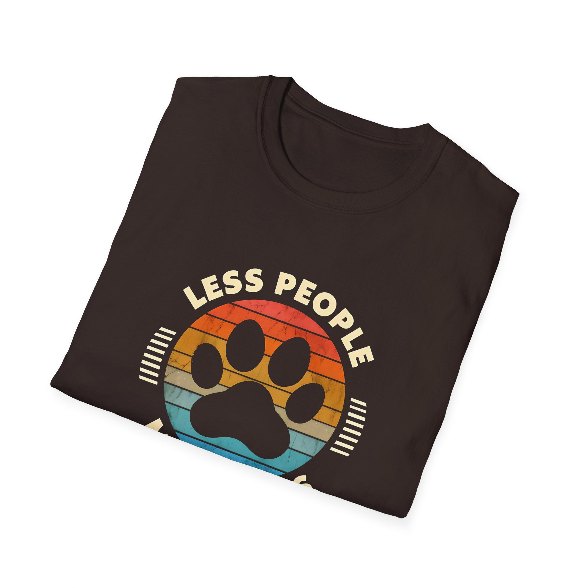 Unisex Softstyle T-Shirt - 'Less People More Dogs' Graphic Tee, Dog Lover Gift, Casual Wear, Pet Parent Shirt, Animal Lover Outfit