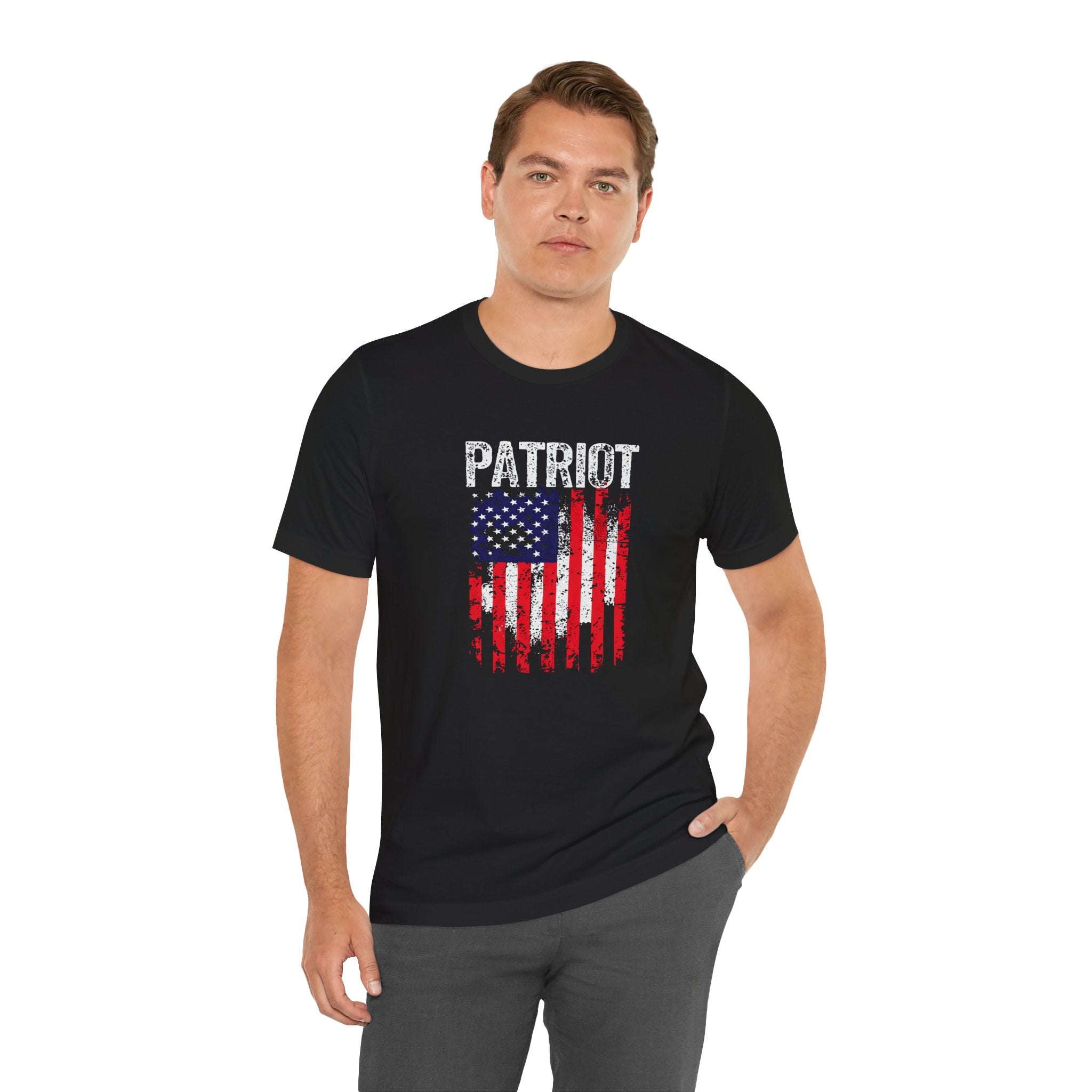 Patriot American Flag Tee — Distressed USA Graphic T‑Shirt