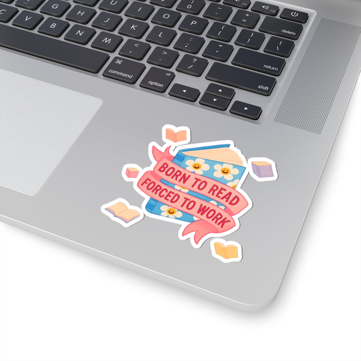 Born to Read Kiss-Cut Stickers, Cute Book Lover Stickers, Reading Quotes, Office Decor, Gifts for Readers