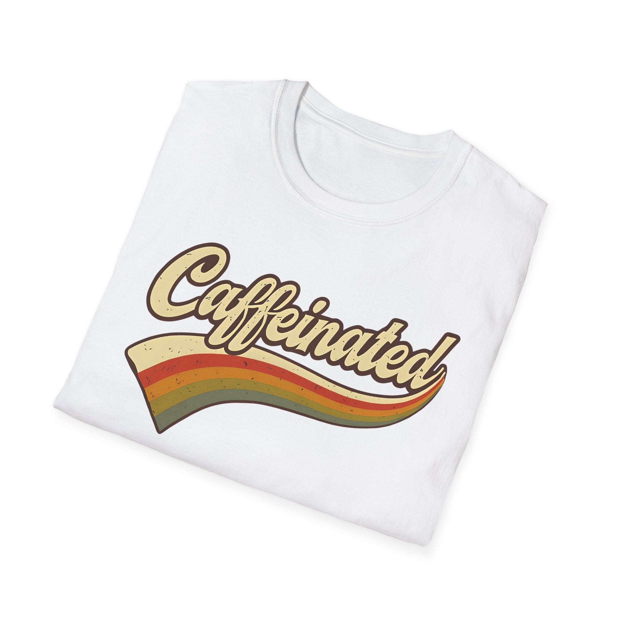 Caffeinated Retro Unisex Softstyle T-Shirt