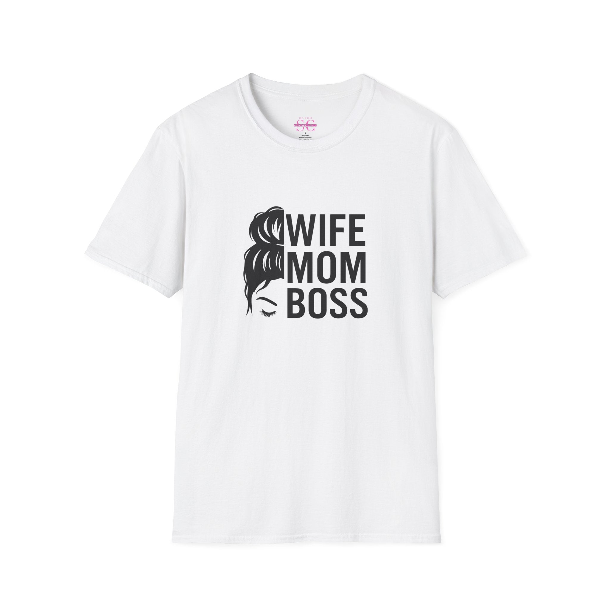 Wife Mom Boss T-Shirt, Unisex Graphic Tee for Moms, Gift for Mother's Day, Casual Wear, Birthday Present, Funny Mom Shirt