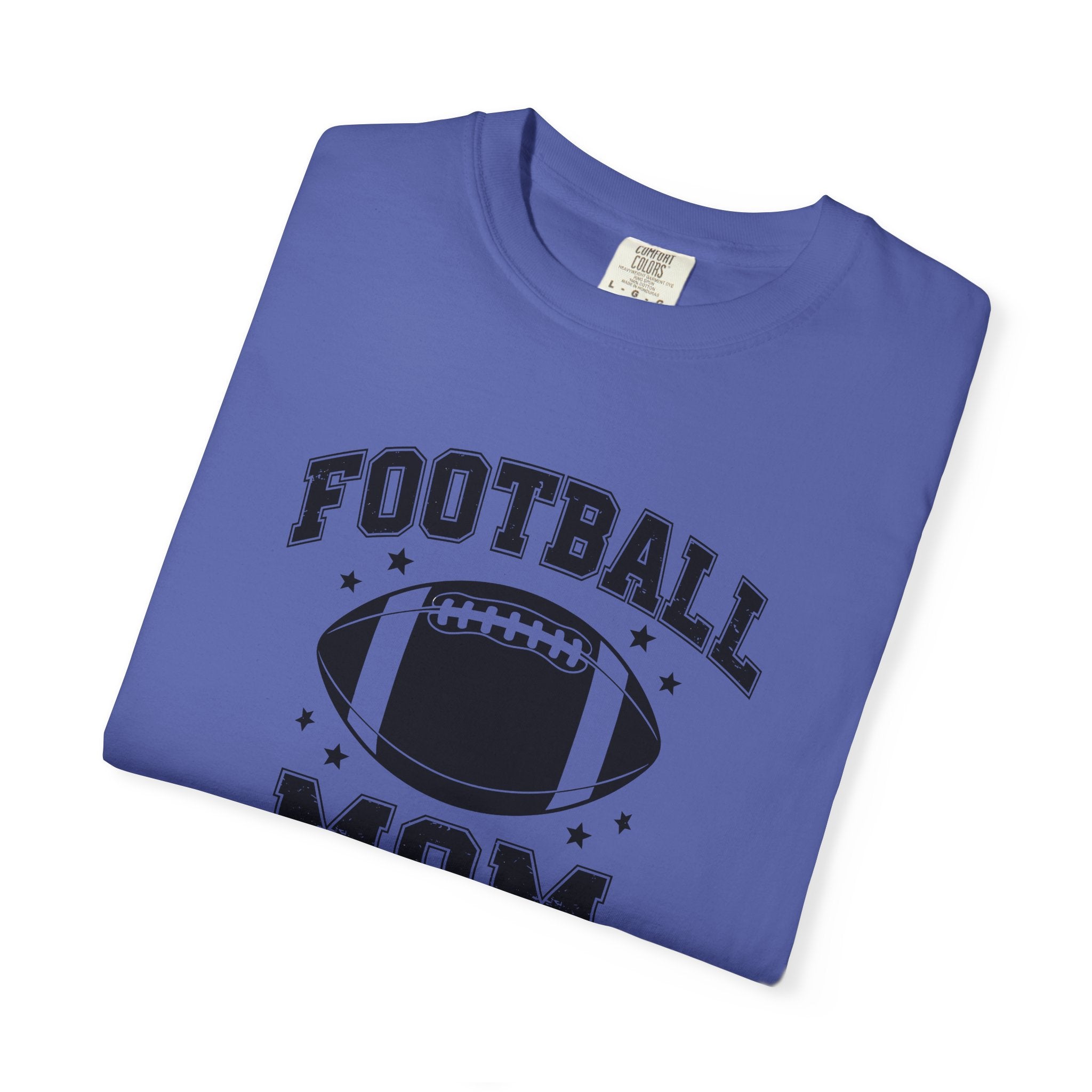 Football Mom T-Shirt, Unisex Garment-Dyed Tee for Game Day, Sports Mom Gift, Team Spirit Shirt, Casual Comfort Wear