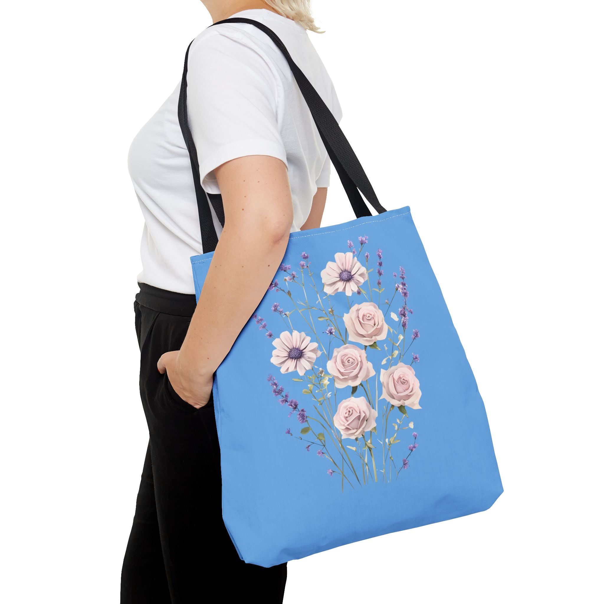 Floral Print Tote Bag - Vibrant Summer Shopping Bag