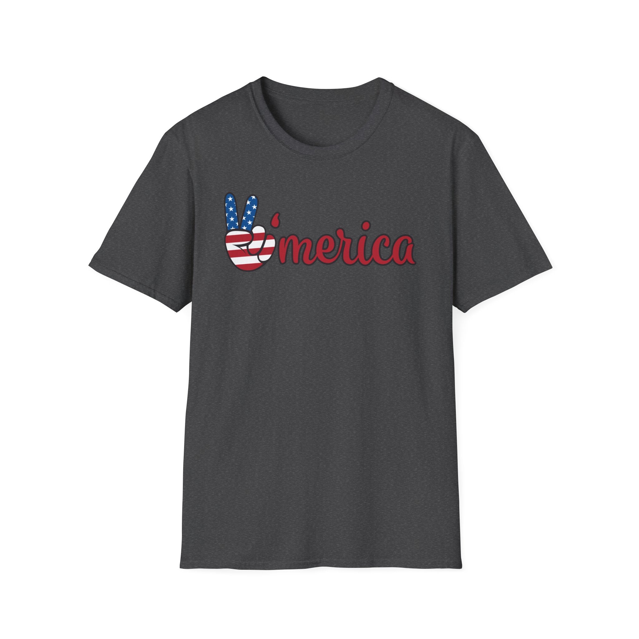 Patriotic Peace T-Shirt for Unisex, Casual Wear, Independence Day Gift, Summer Style, Comfortable Tee