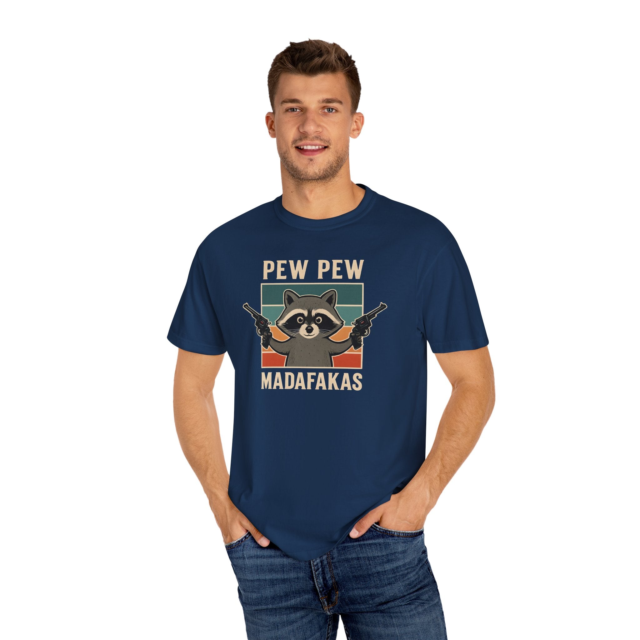Pew Pew MafaFakas T-Shirt - Fun Unisex Garment-Dyed Tee