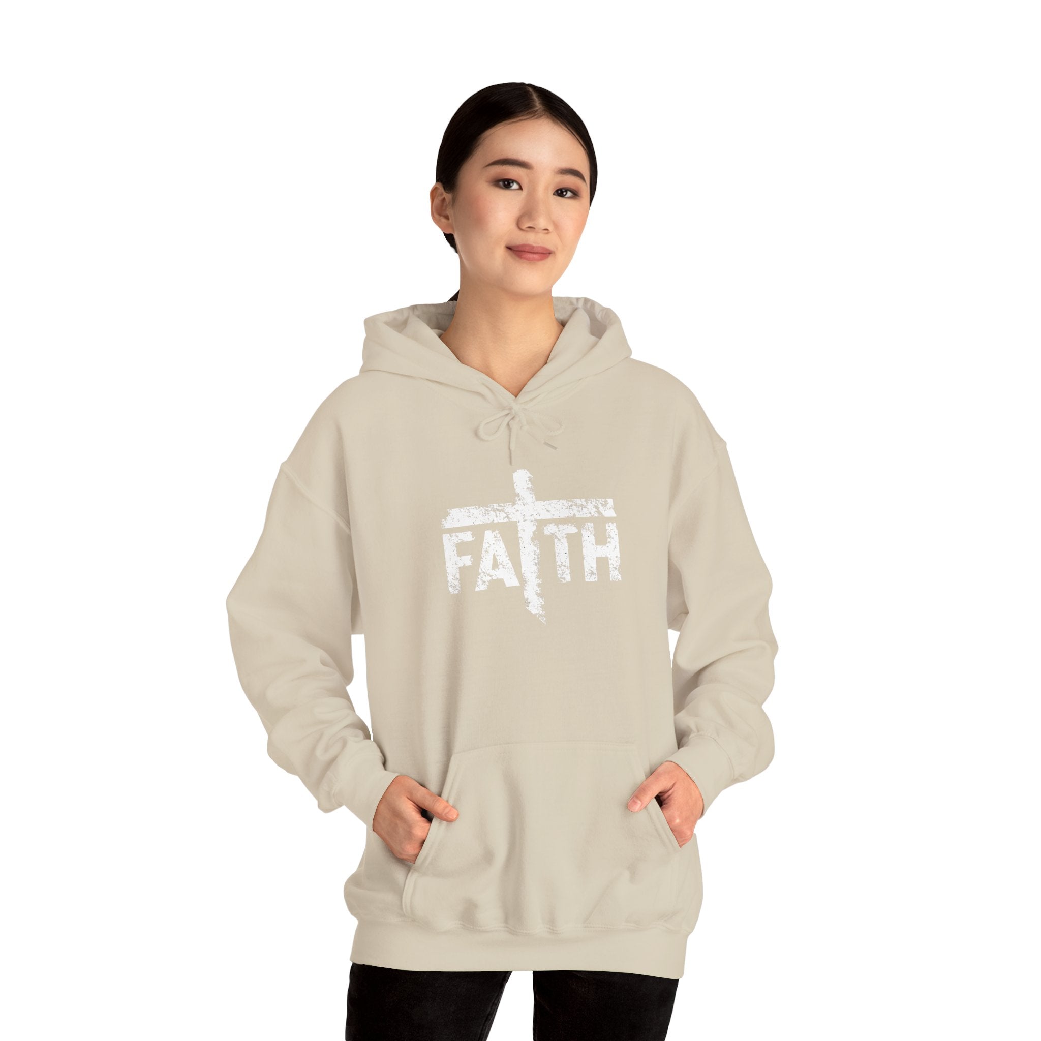 Faith Hoodie, Inspirational Sweatshirt for Men and Women, Cozy Pullover for Church, Gifts for Believers, Religious Apparel