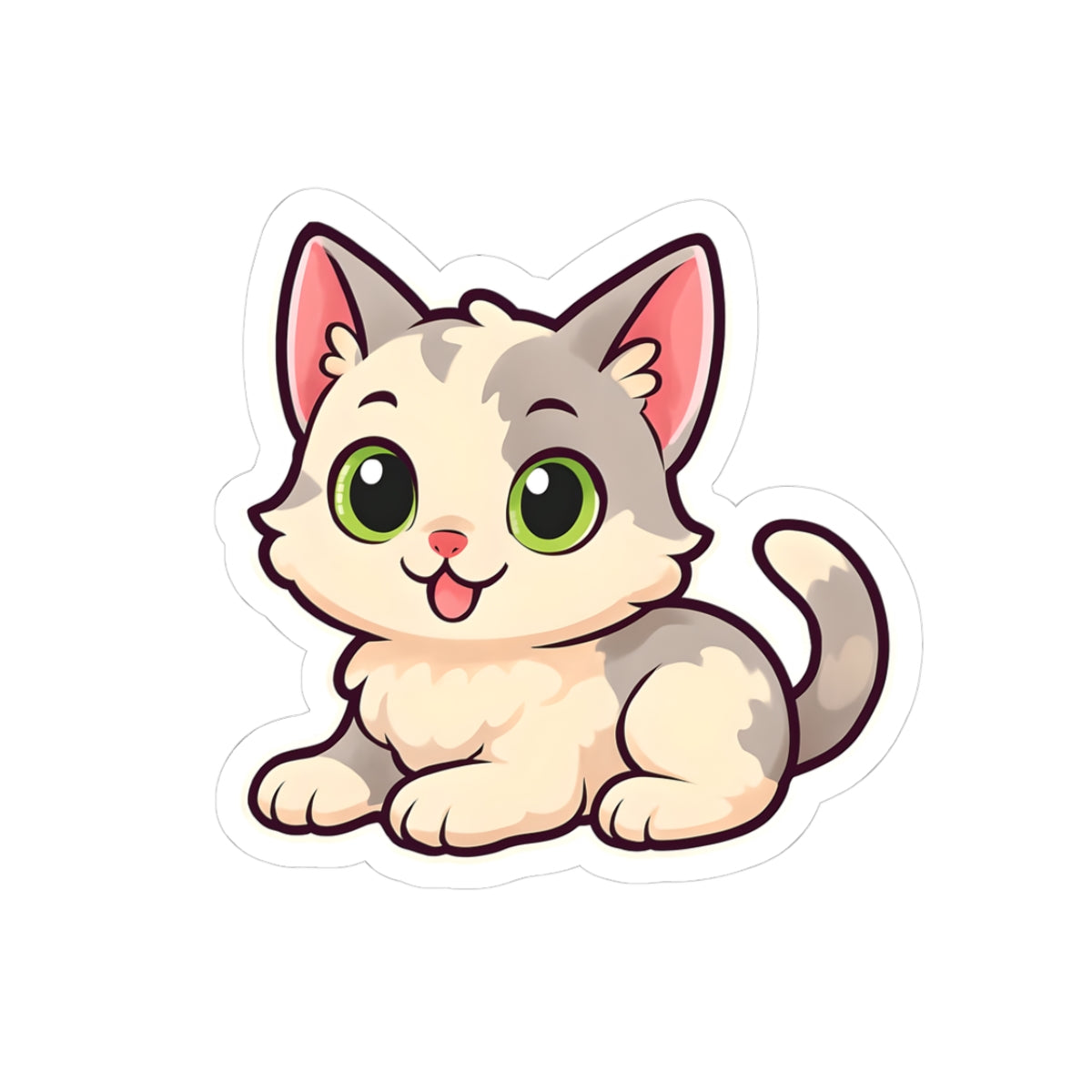 Cute Cat Kiss-Cut Sticker | Adorable Pet Décor for Cat Lovers